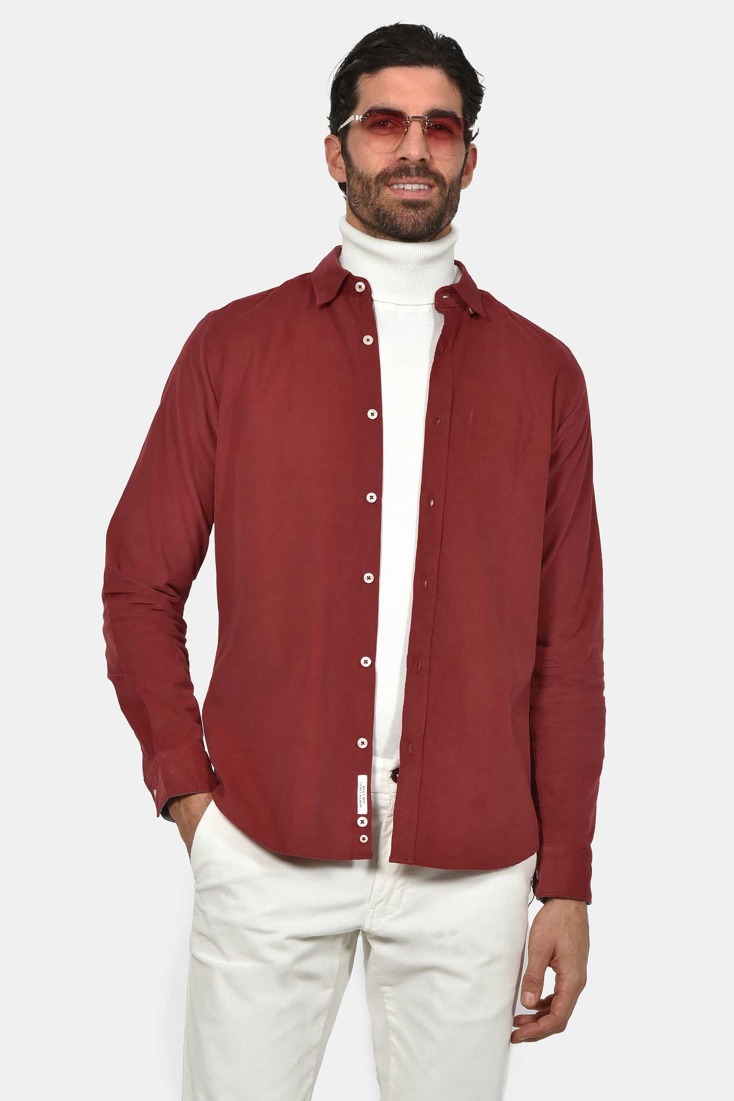 ανδρικό-βαμβακερό-πουκάμισο-ψιλό-κοτλέ