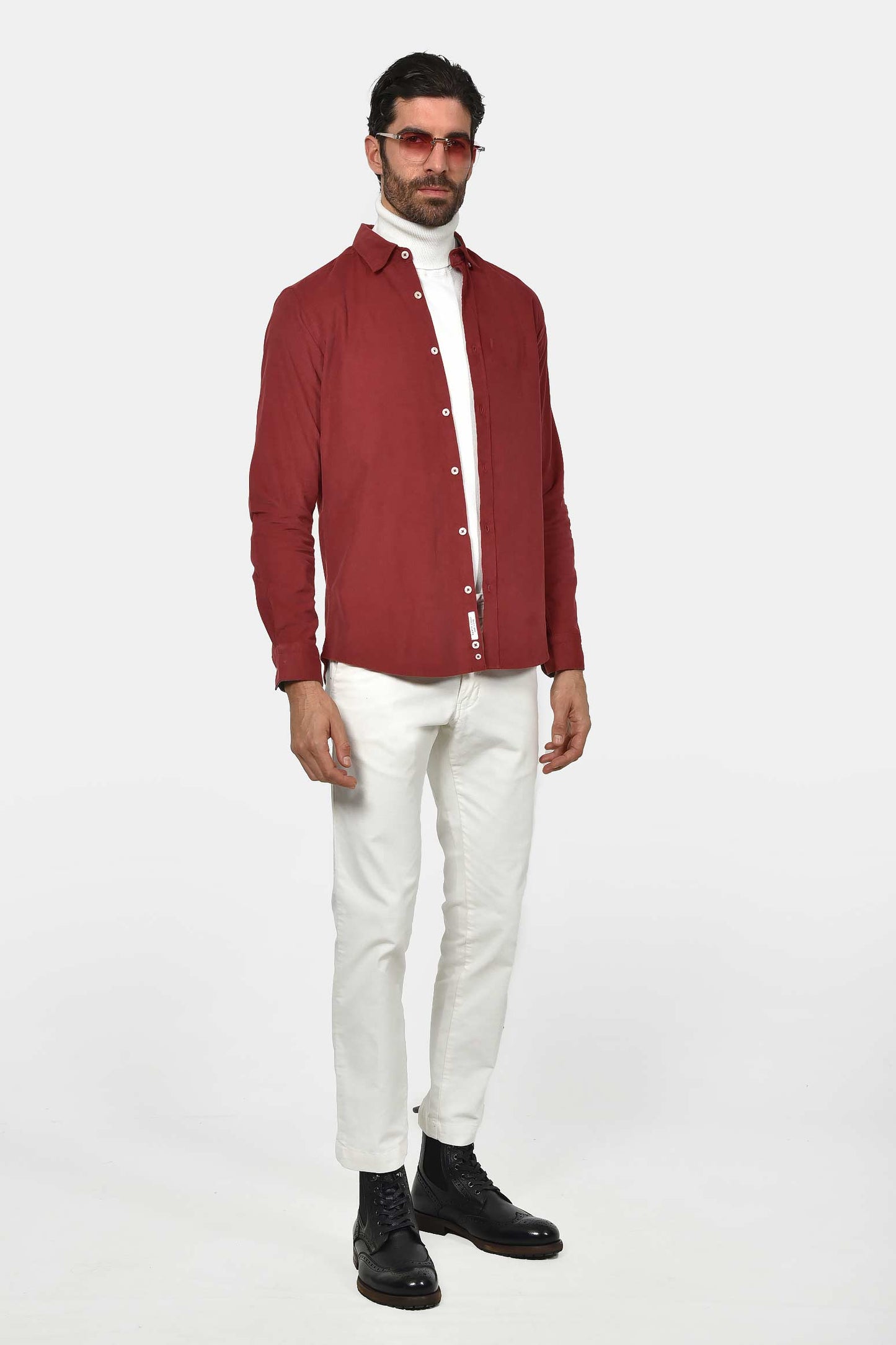 ανδρικό-βαμβακερό-πουκάμισο-ψιλό-κοτλέ