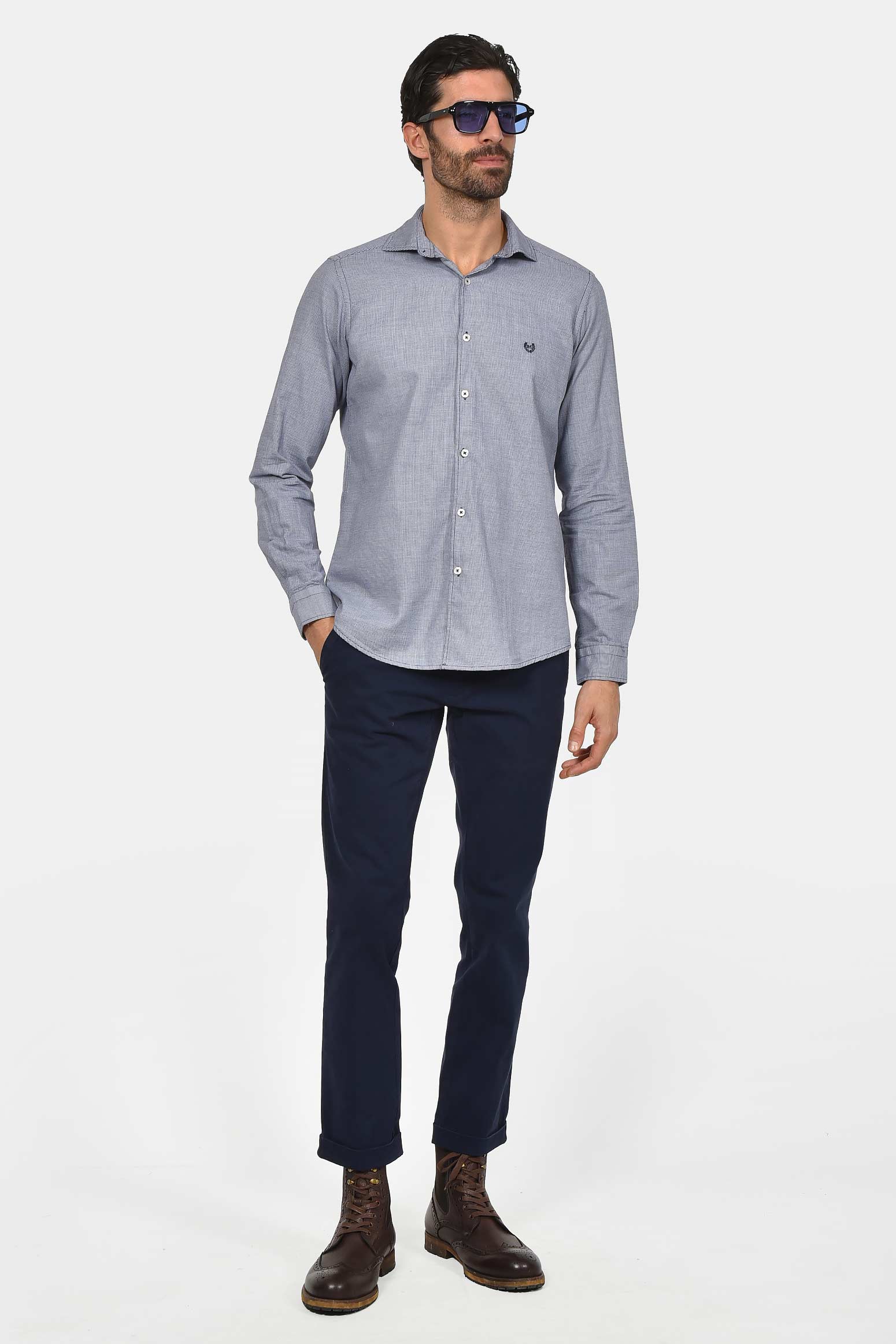 ανδρικό-εμπριμέ-πουκάμισο-custom-fit-100%-βαμβακερό-με-διακριτικό-μικροσχέδιο