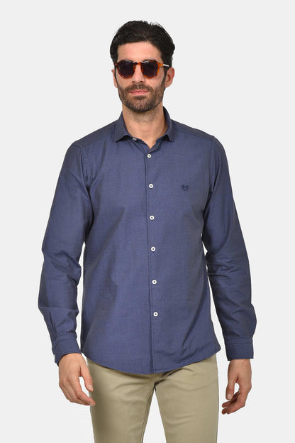ανδρικό-εμπριμέ-πουκάμισο-custom-fit-100%-βαμβάκι-με-μικροσχέδιο