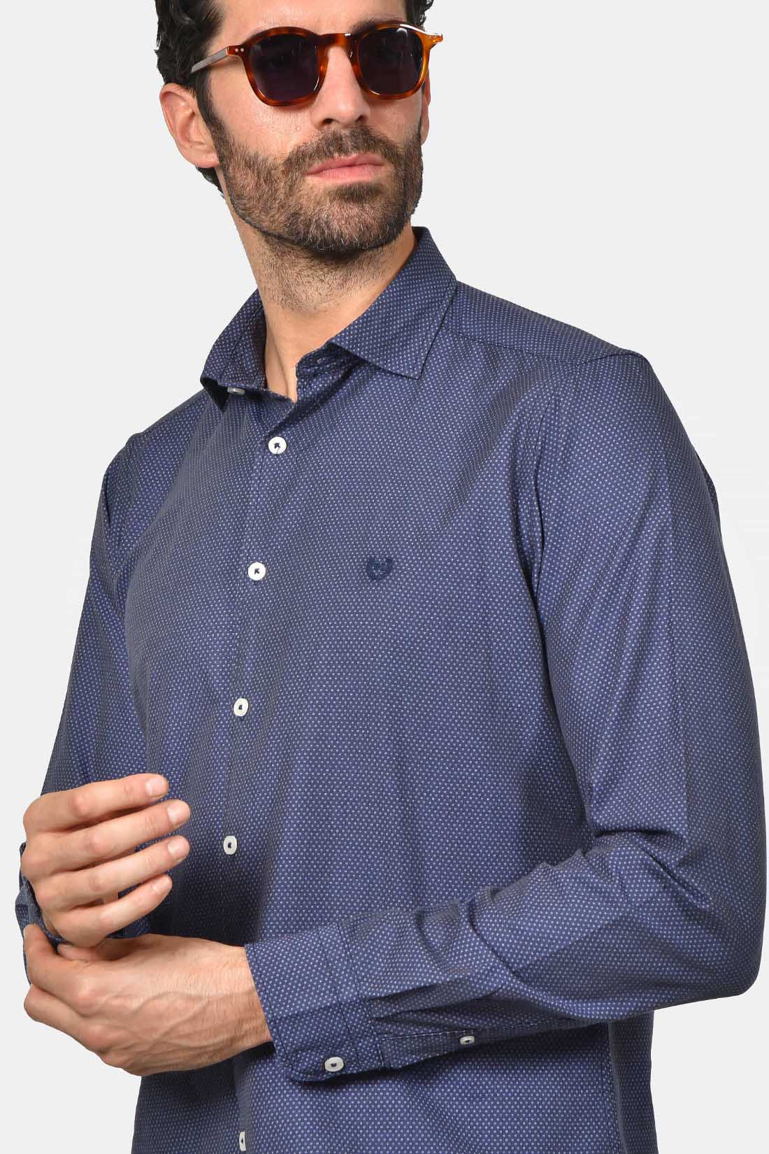 ανδρικό-εμπριμέ-πουκάμισο-custom-fit-100%-βαμβάκι-με-μικροσχέδιο