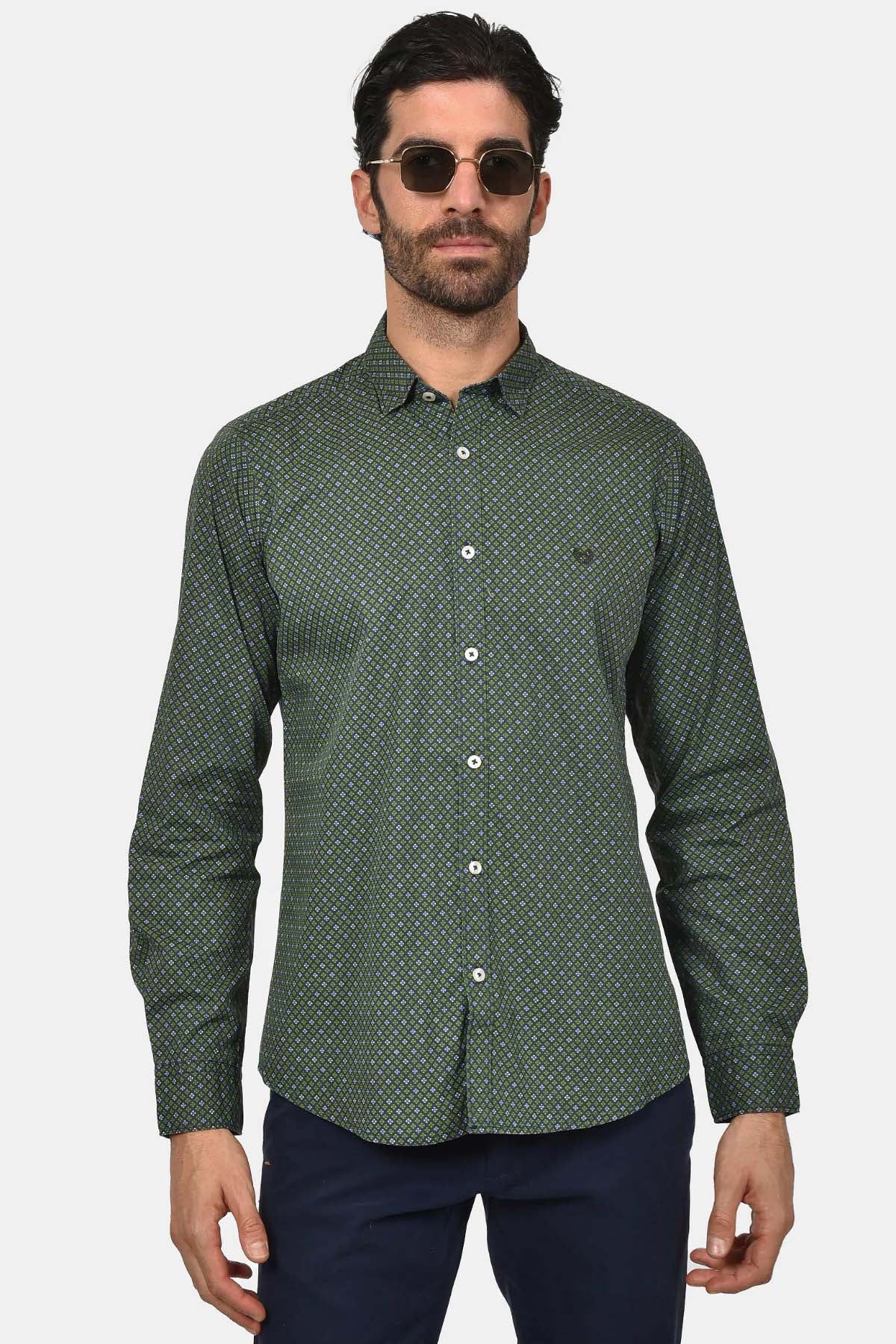 ανδρικό-εμπριμέ-πουκάμισο-custom-fit-100%-βαμβακερό-με-γεωμετρικό-μικροσχέδιο