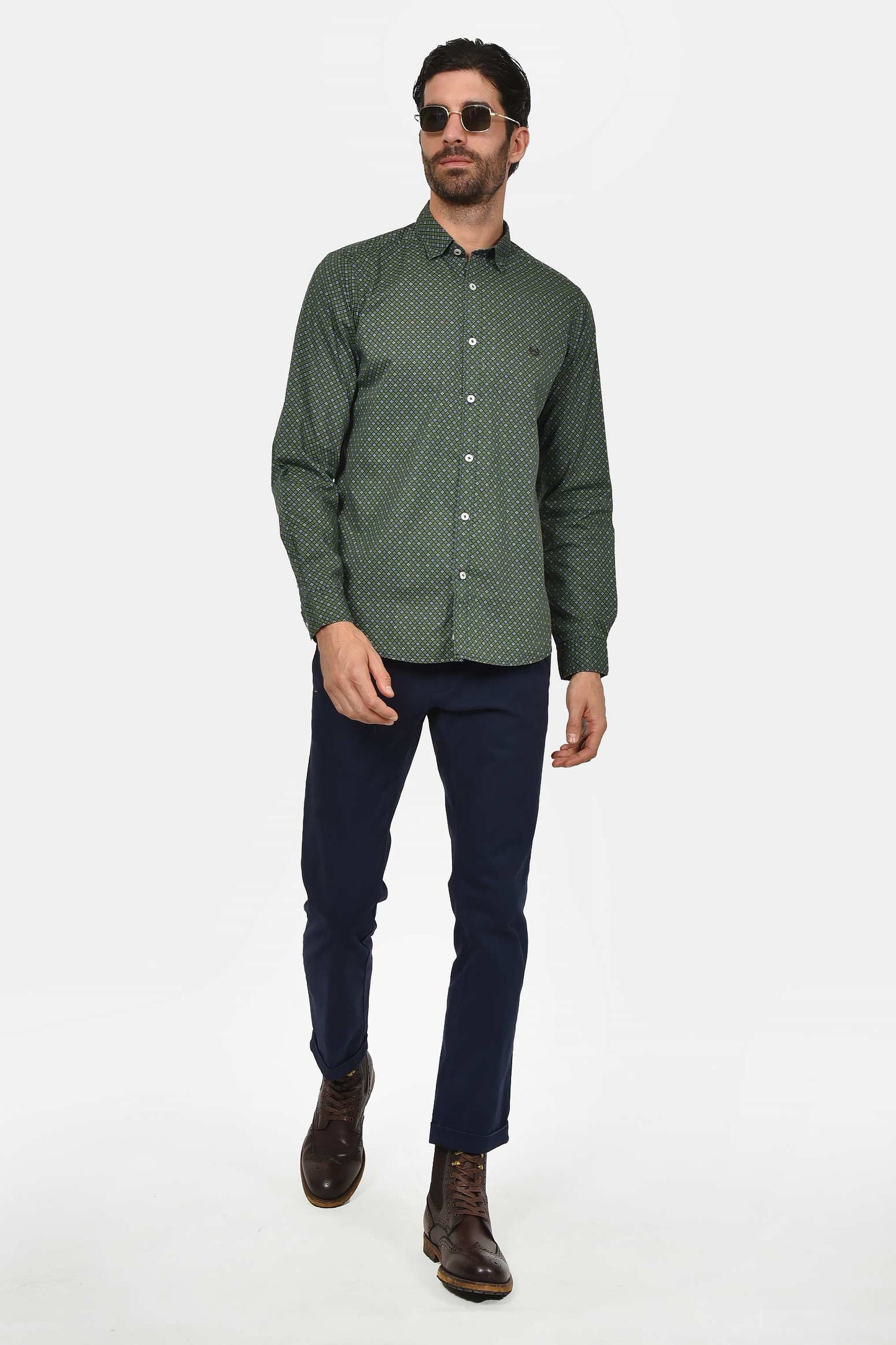 ανδρικό-εμπριμέ-πουκάμισο-custom-fit-100%-βαμβακερό-με-γεωμετρικό-μικροσχέδιο