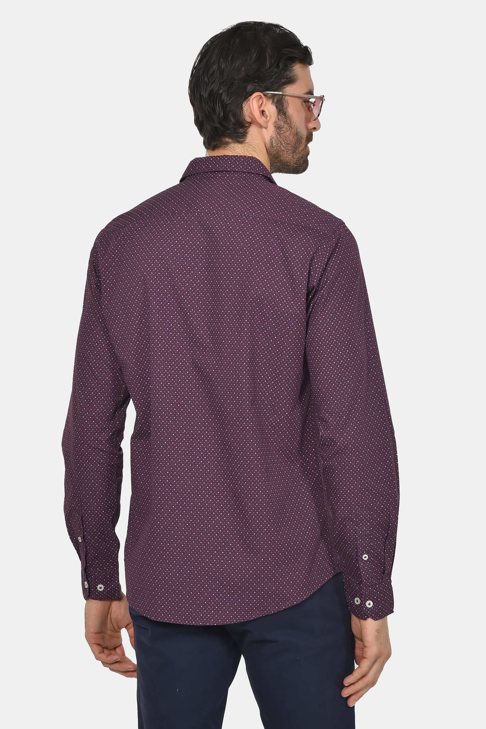 ανδρικό-εμπριμέ-βαμβακερό-πουκάμισο-με-κεντητό-τύπωμα