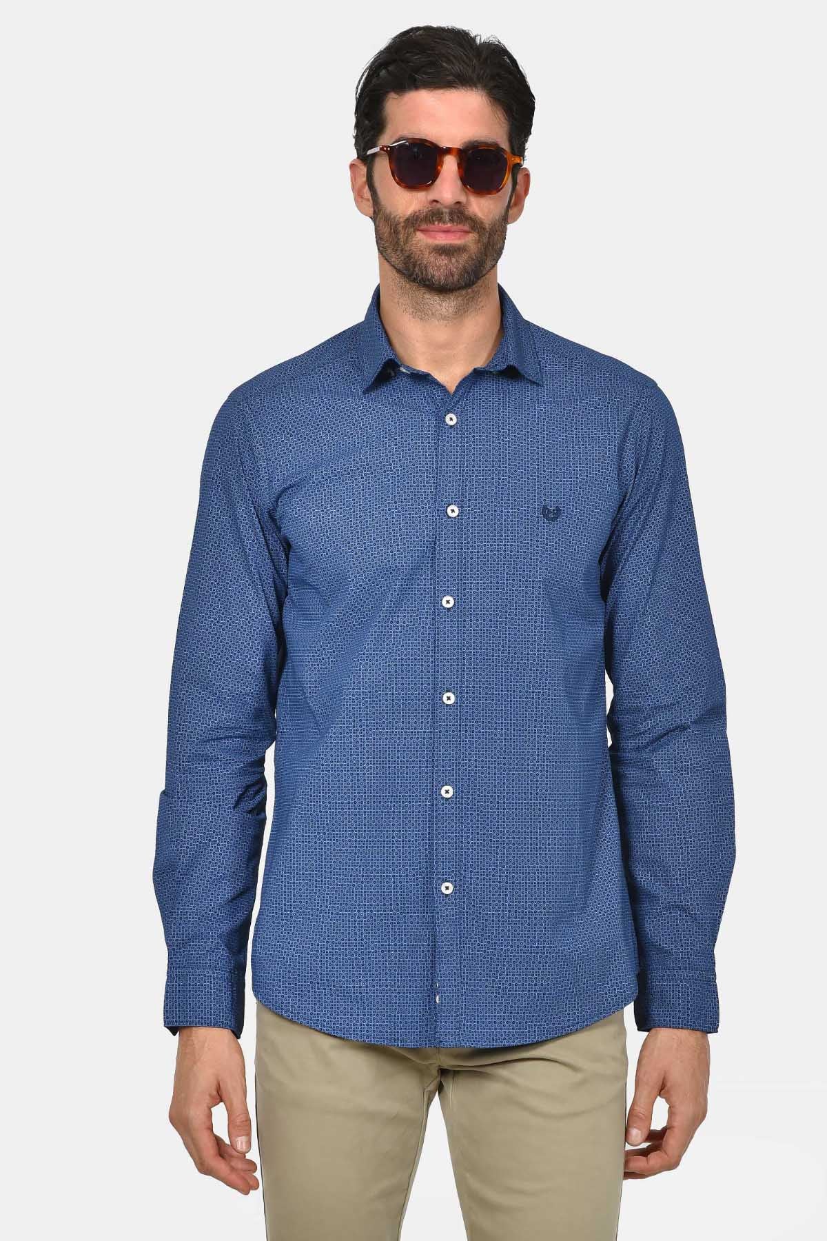 ανδρικό-εμπριμέ-πουκάμισο-custom-fit-100%-βαμβακερό-με-μικροσχέδιο-print