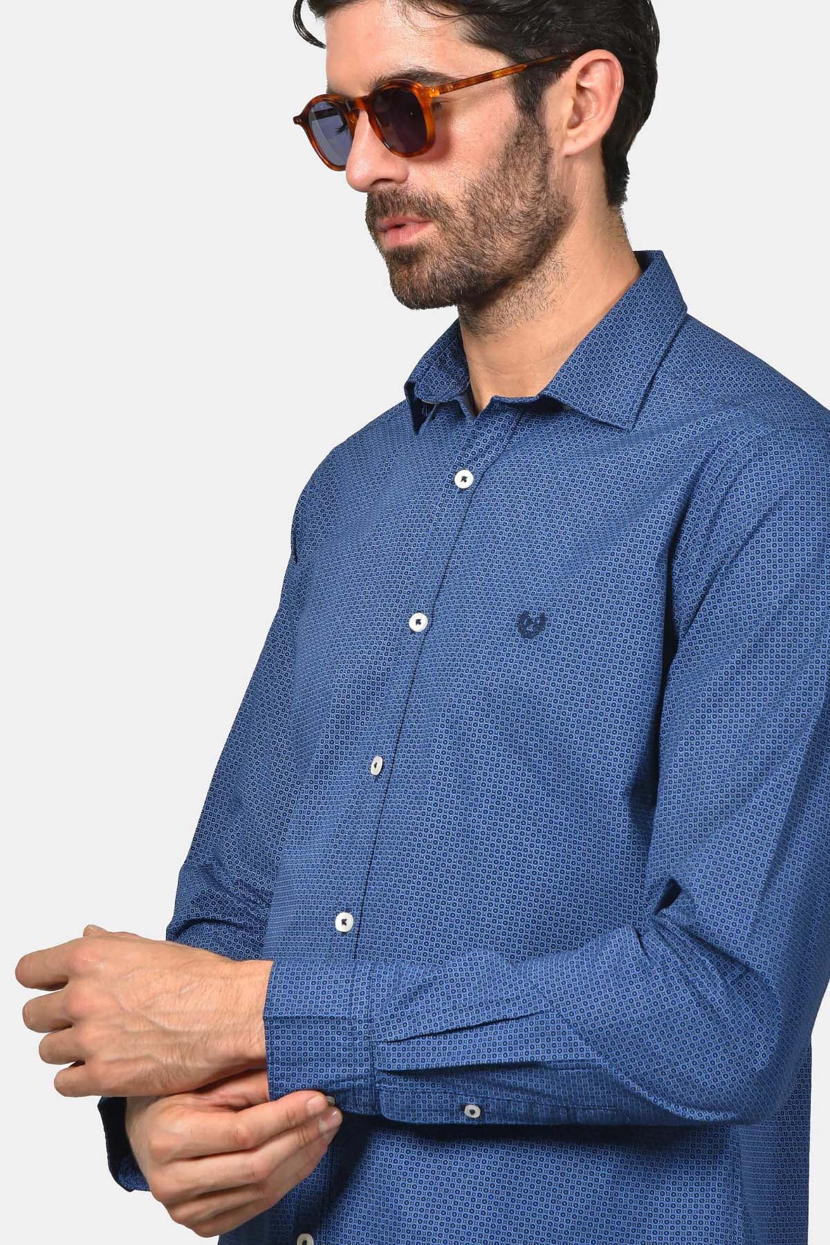 ανδρικό-εμπριμέ-πουκάμισο-custom-fit-100%-βαμβακερό-με-μικροσχέδιο-print