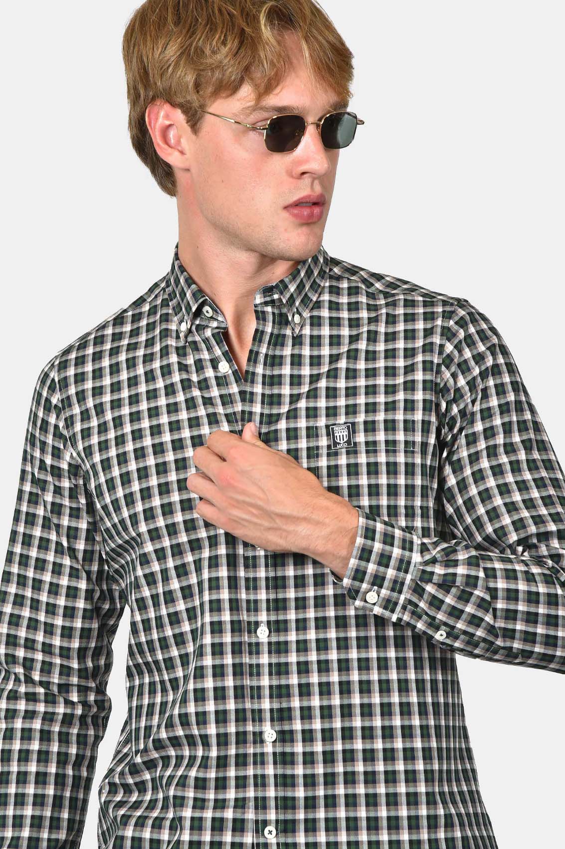 ανδρικό-καρό-πουκάμισο-custom-fit-από-100%-βαμβάκι