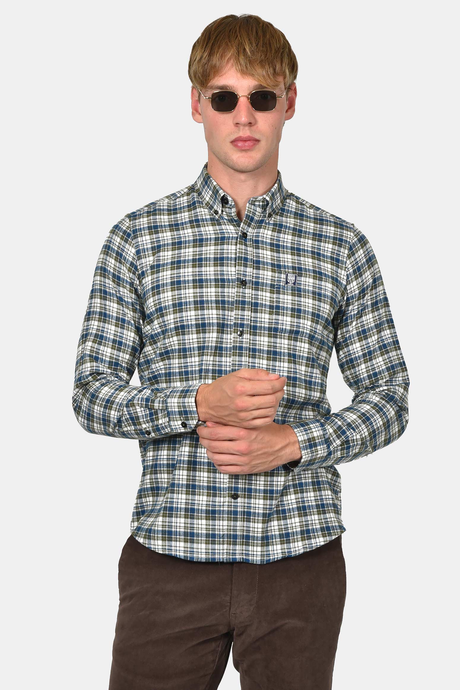 ανδρικό-καρό-πουκάμισο-custom-fit-από-απαλό-βαμβάκι