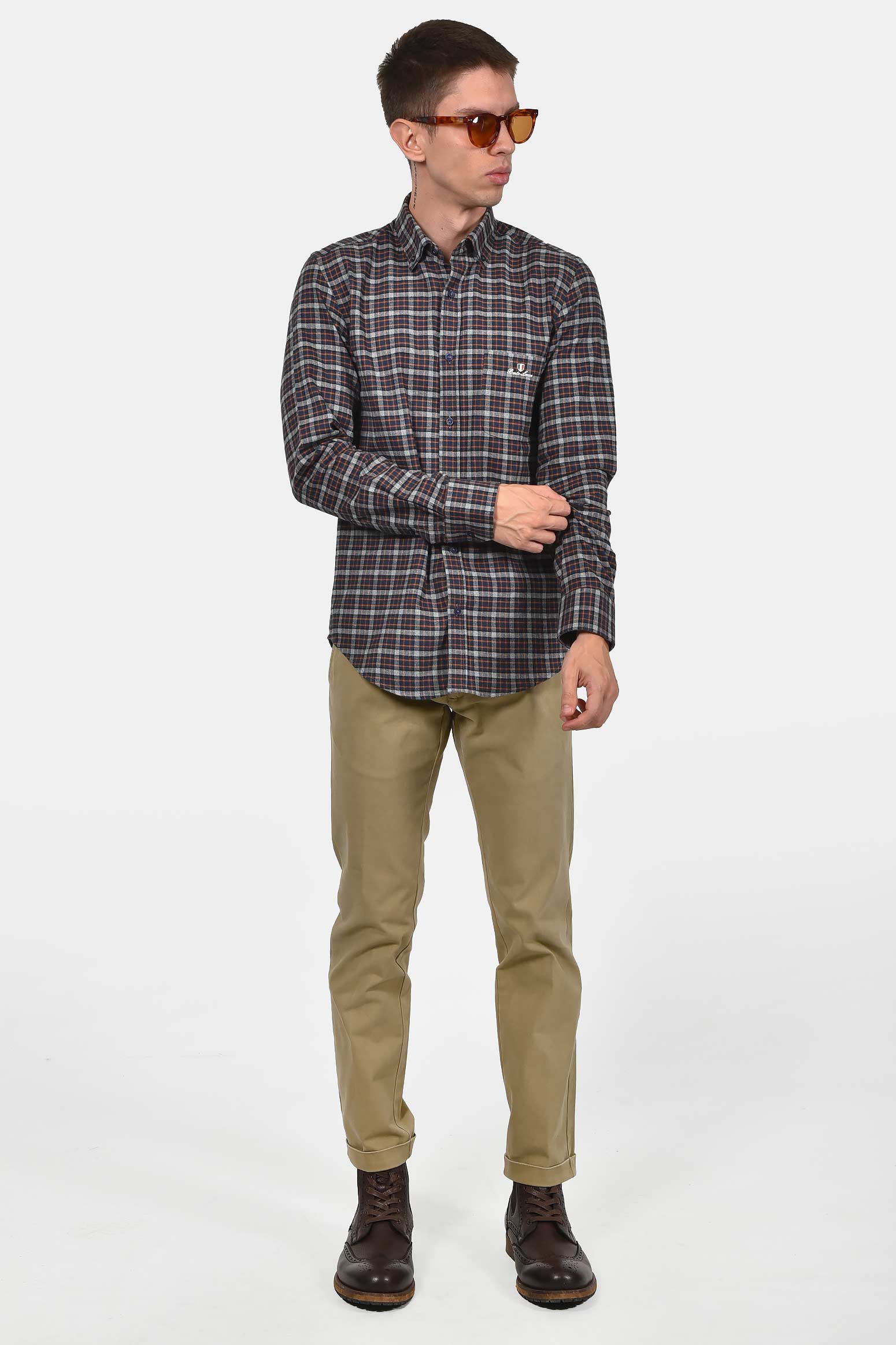 ανδρικό-βαμβακερό-καρό-πουκάμισο-με-τσέπη