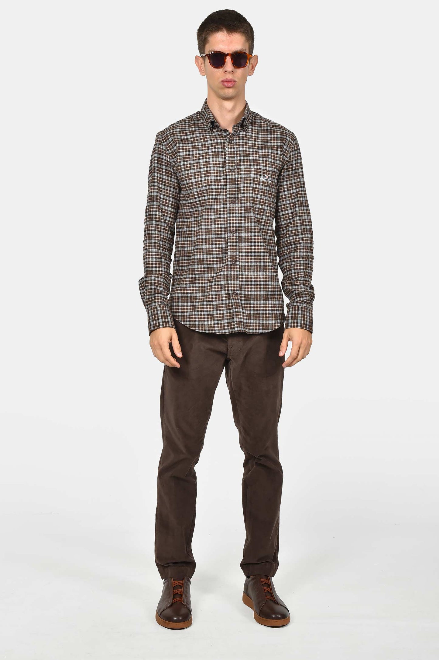 ανδρικό-βαμβακερό-καρό-πουκάμισο-με-τσέπη