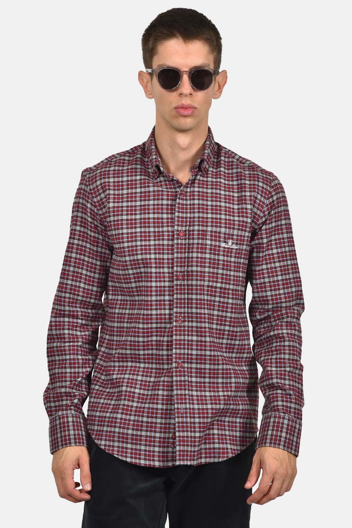 ανδρικό-βαμβακερό-καρό-πουκάμισο-με-τσέπη