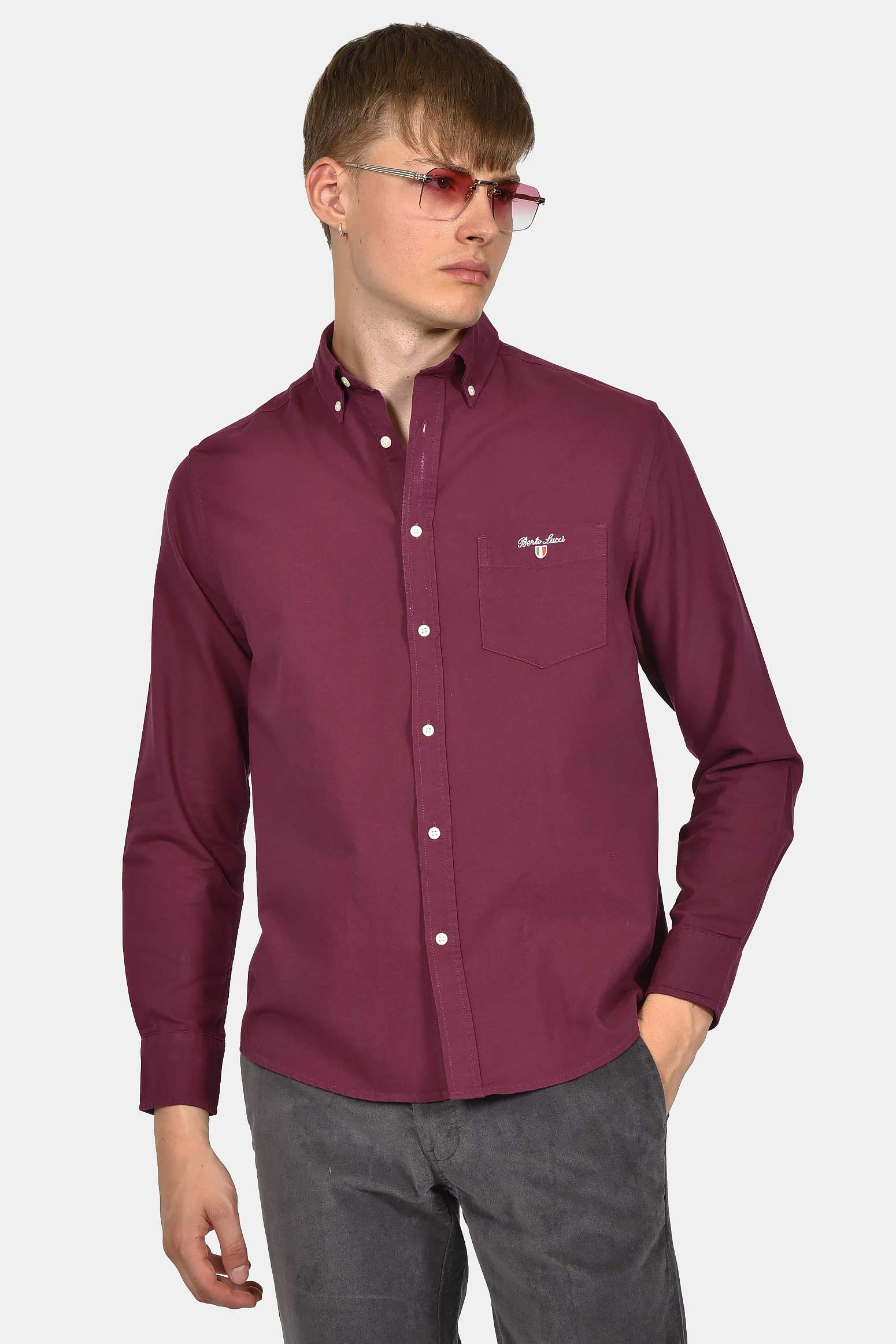 ανδρικό-buttown-down-oxford-πουκάμισο-100%-βαμβάκι