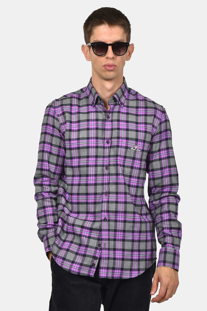 ανδρικό-καρό-πουκάμισο-με-τσέπη-100%-βαμβάκι