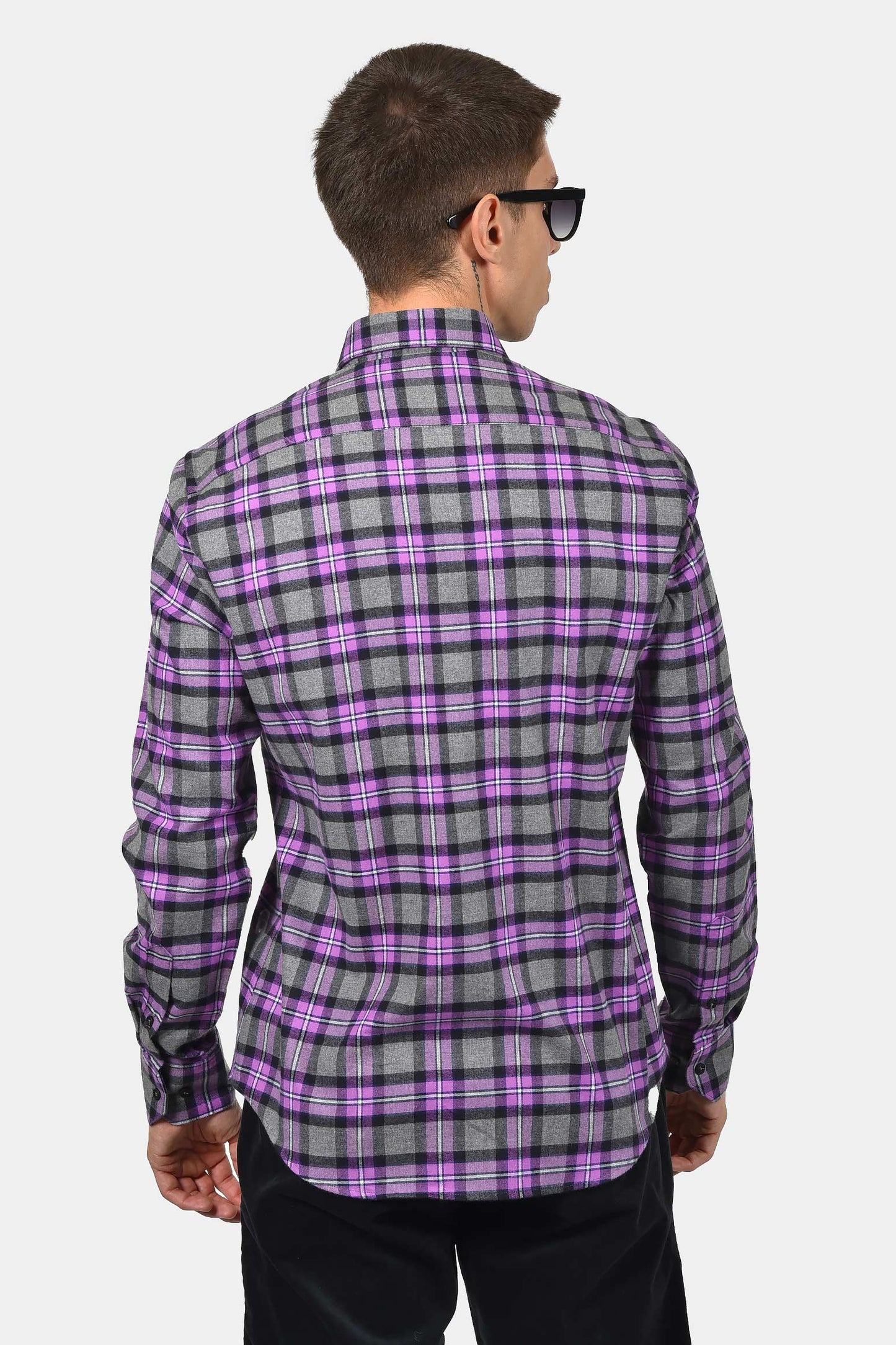 ανδρικό-καρό-πουκάμισο-με-τσέπη-100%-βαμβάκι