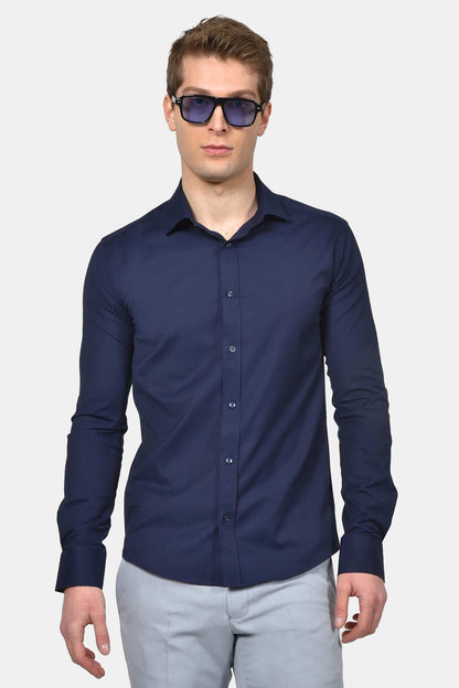 ανδρικό-επίσημο-πουκάμισο-slim-fit-ελαστική-εφαρμογή-&-καθαρή-γραμμή