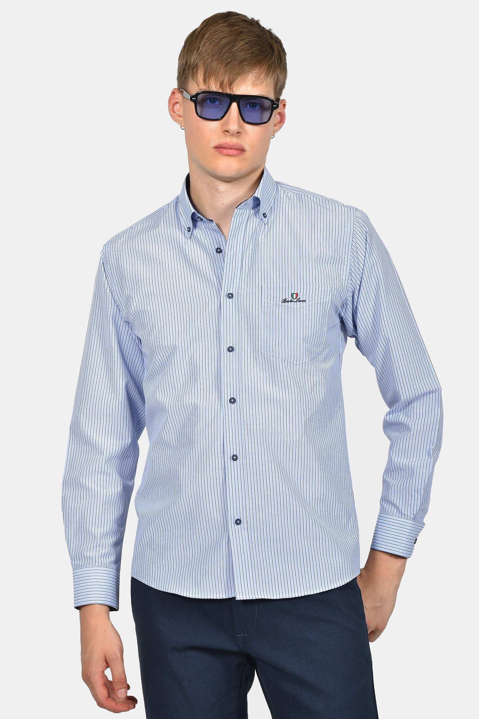 ανδρικό-ριγέ-πουκάμισο-normal-fit-με-τσέπη-στο-στήθος