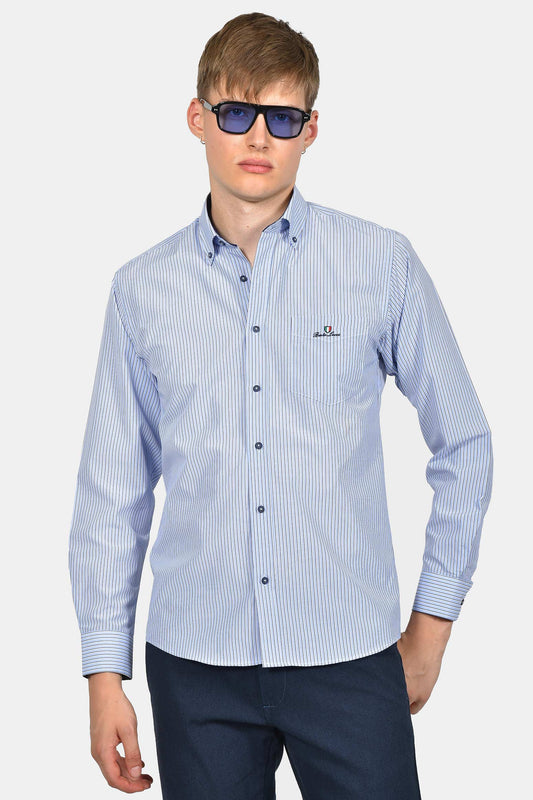 ανδρικό-ριγέ-πουκάμισο-normal-fit-με-τσέπη-στο-στήθος