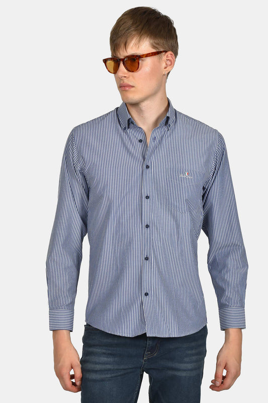 ανδρικό-ριγέ-πουκάμισο-normal-fit-με-τσέπη-στο-στήθος