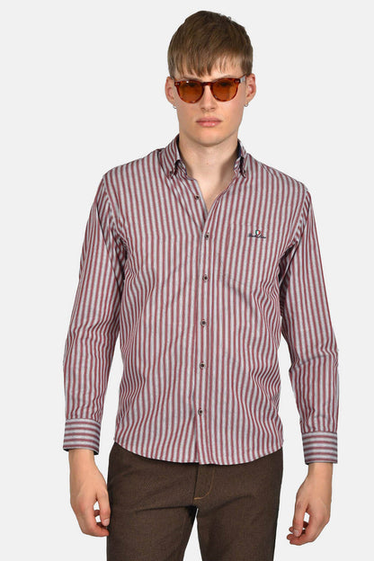 ανδρικό-ριγέ-πουκάμισο-slim-fit-με-τσέπη-στο-στήθος