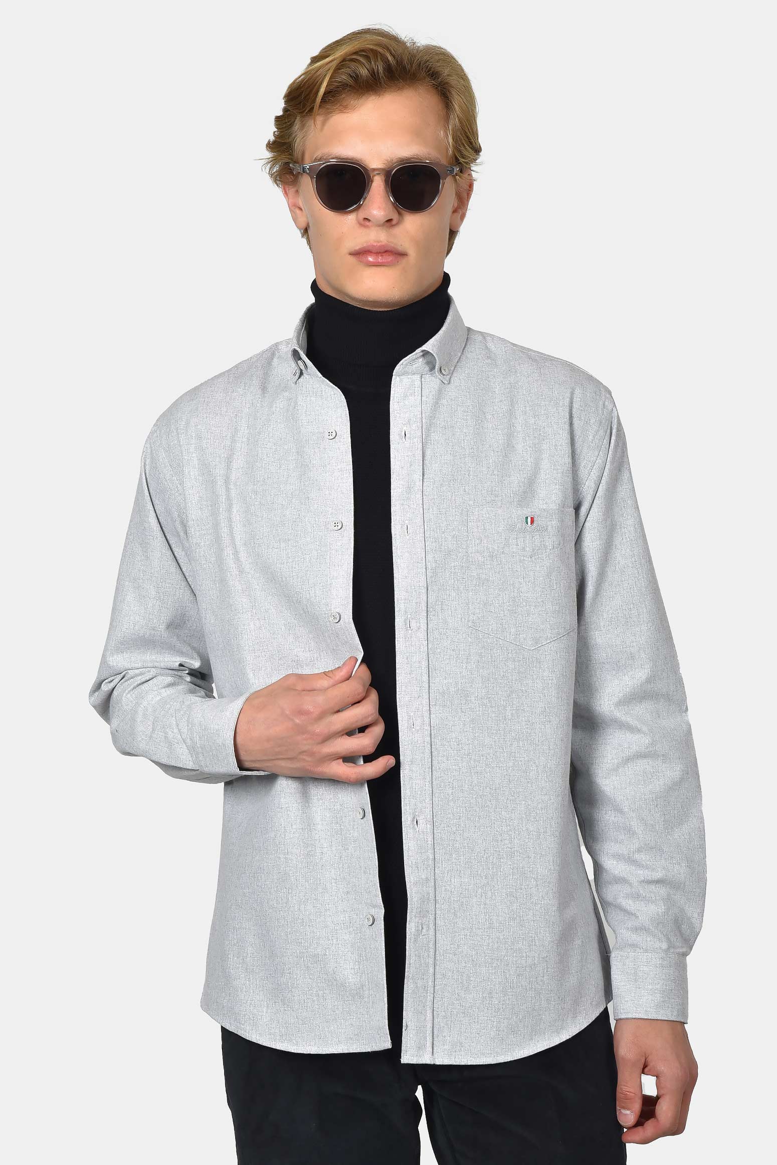 ανδρικό-button-down-πουκάμισο-φανέλα-normal-fit