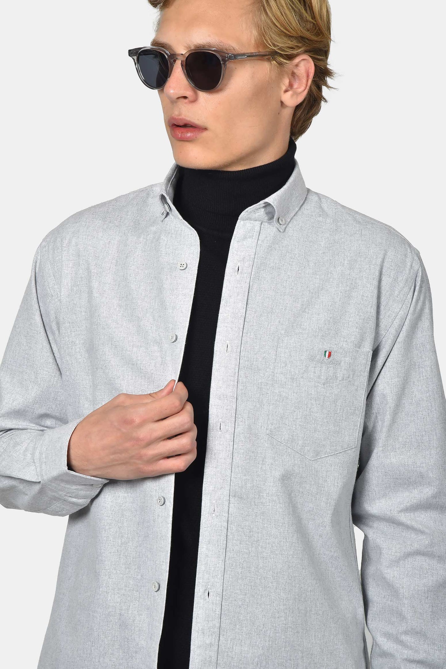 ανδρικό-button-down-πουκάμισο-φανέλα-normal-fit