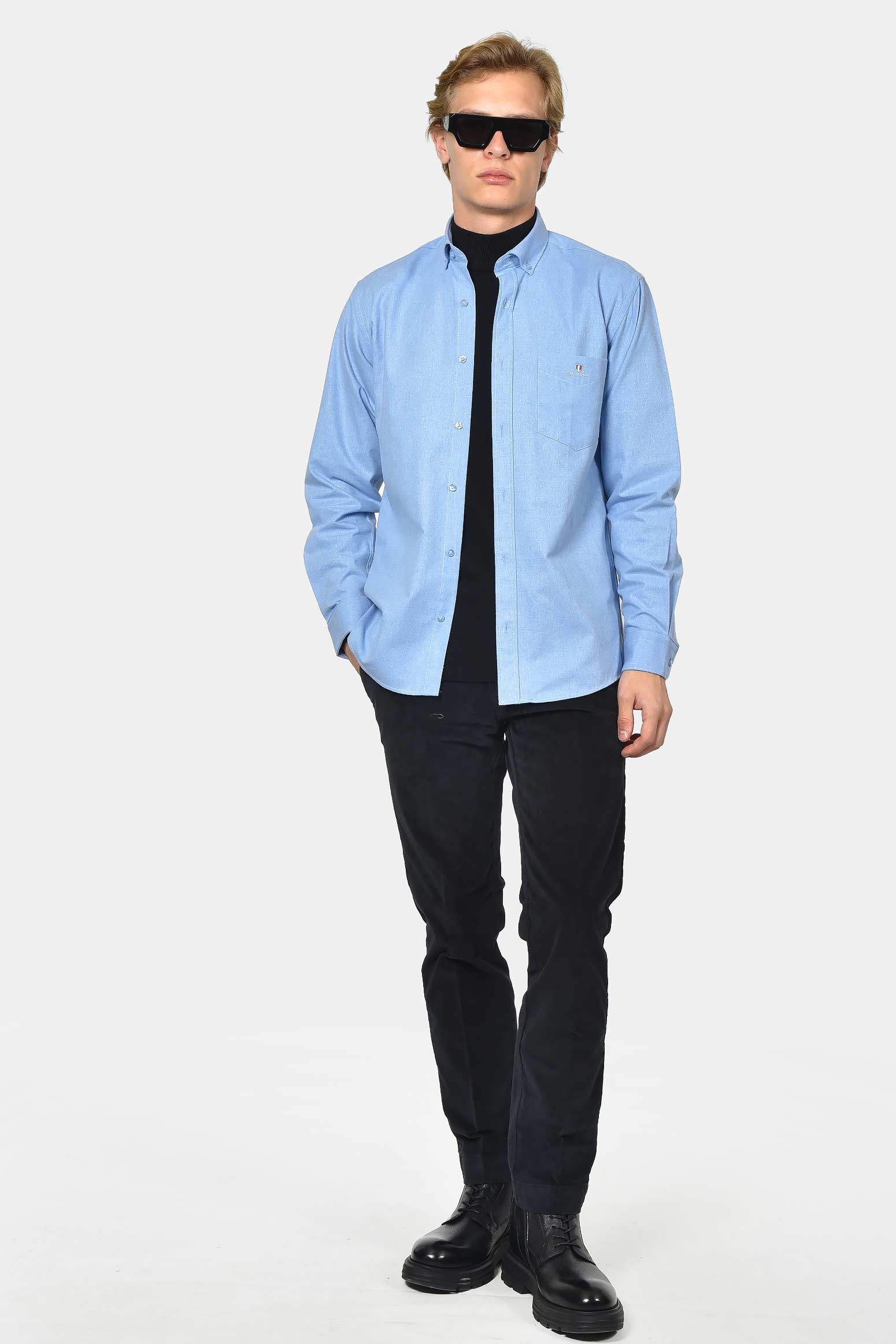 ανδρικό-button-down-πουκάμισο-φανέλα-normal-fit