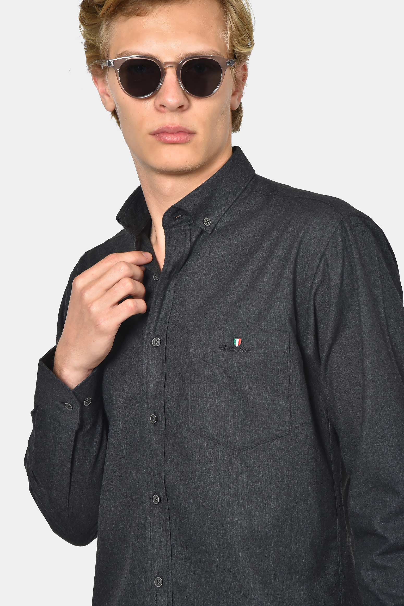 ανδρικό-button-down-πουκάμισο-φανέλα-normal-fit