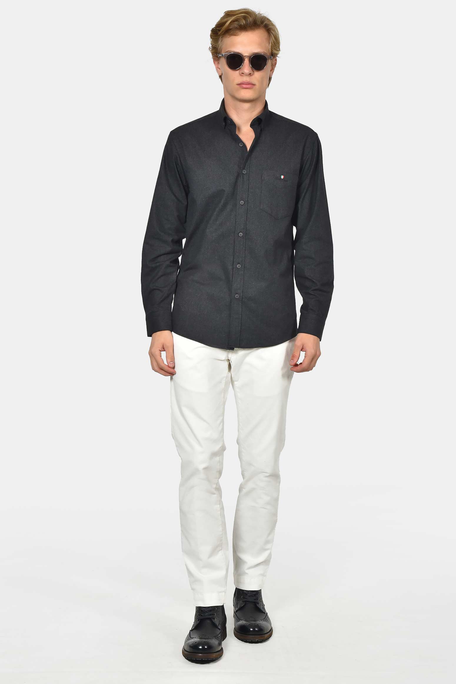 ανδρικό-button-down-πουκάμισο-φανέλα-normal-fit