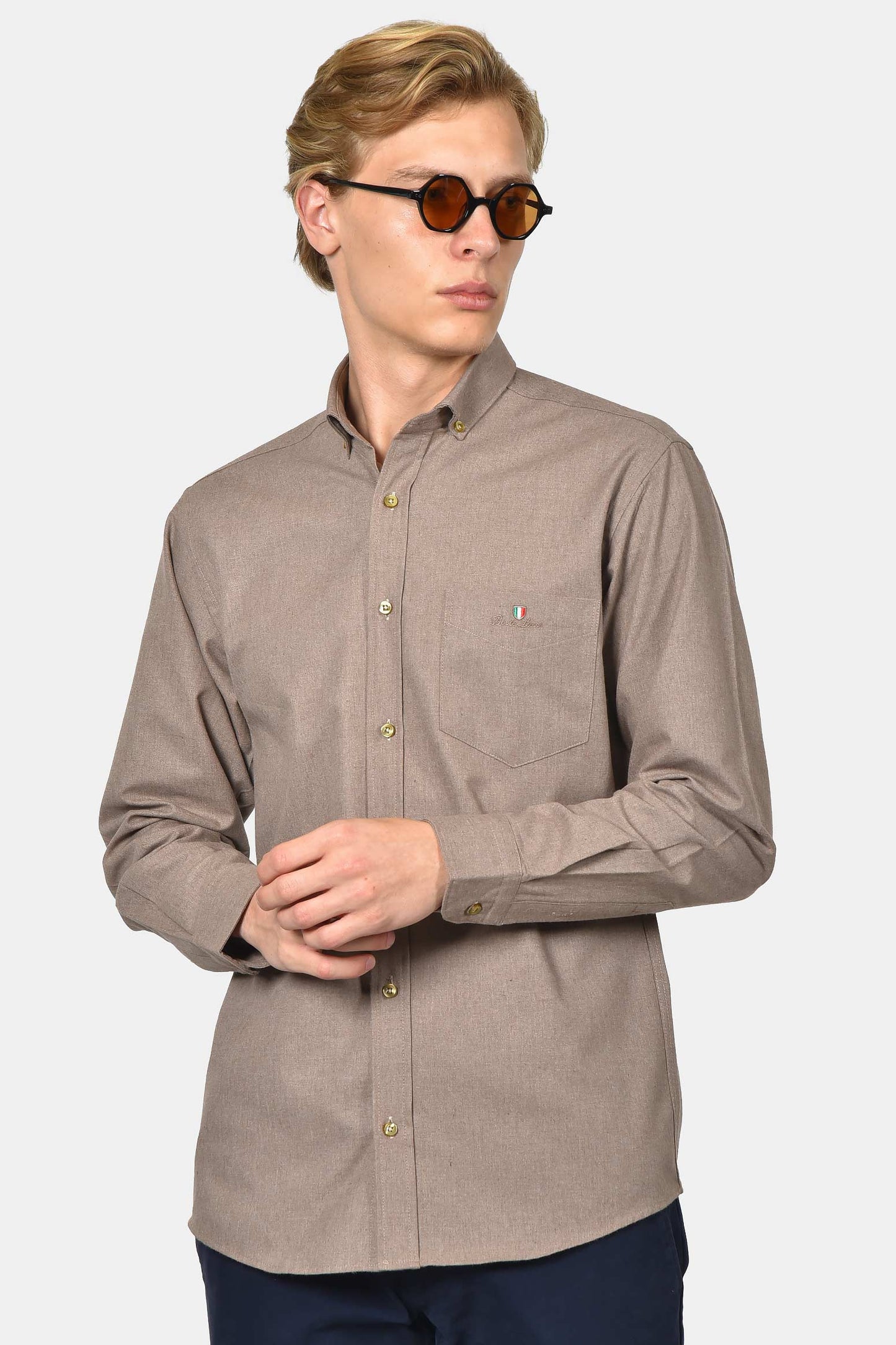 ανδρικό-button-down-πουκάμισο-φανέλα-normal-fit