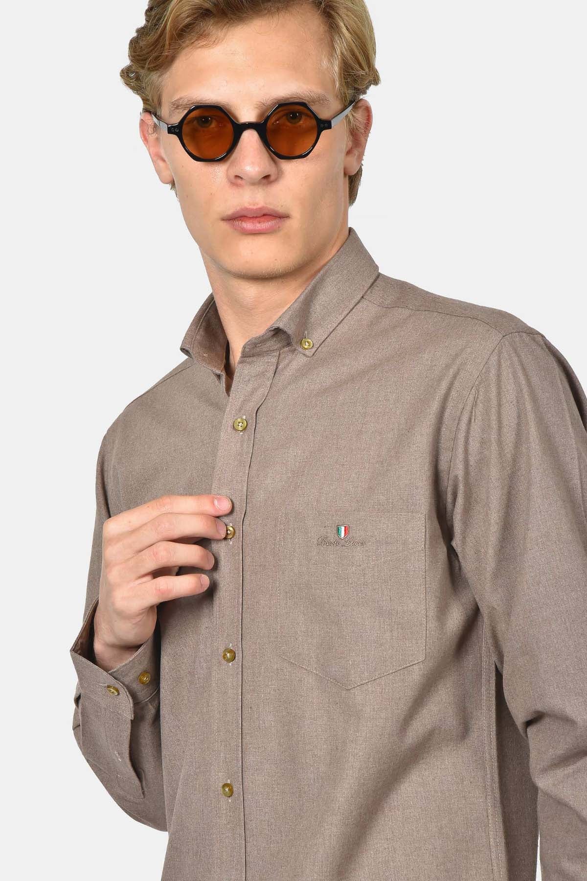 ανδρικό-button-down-πουκάμισο-φανέλα-normal-fit
