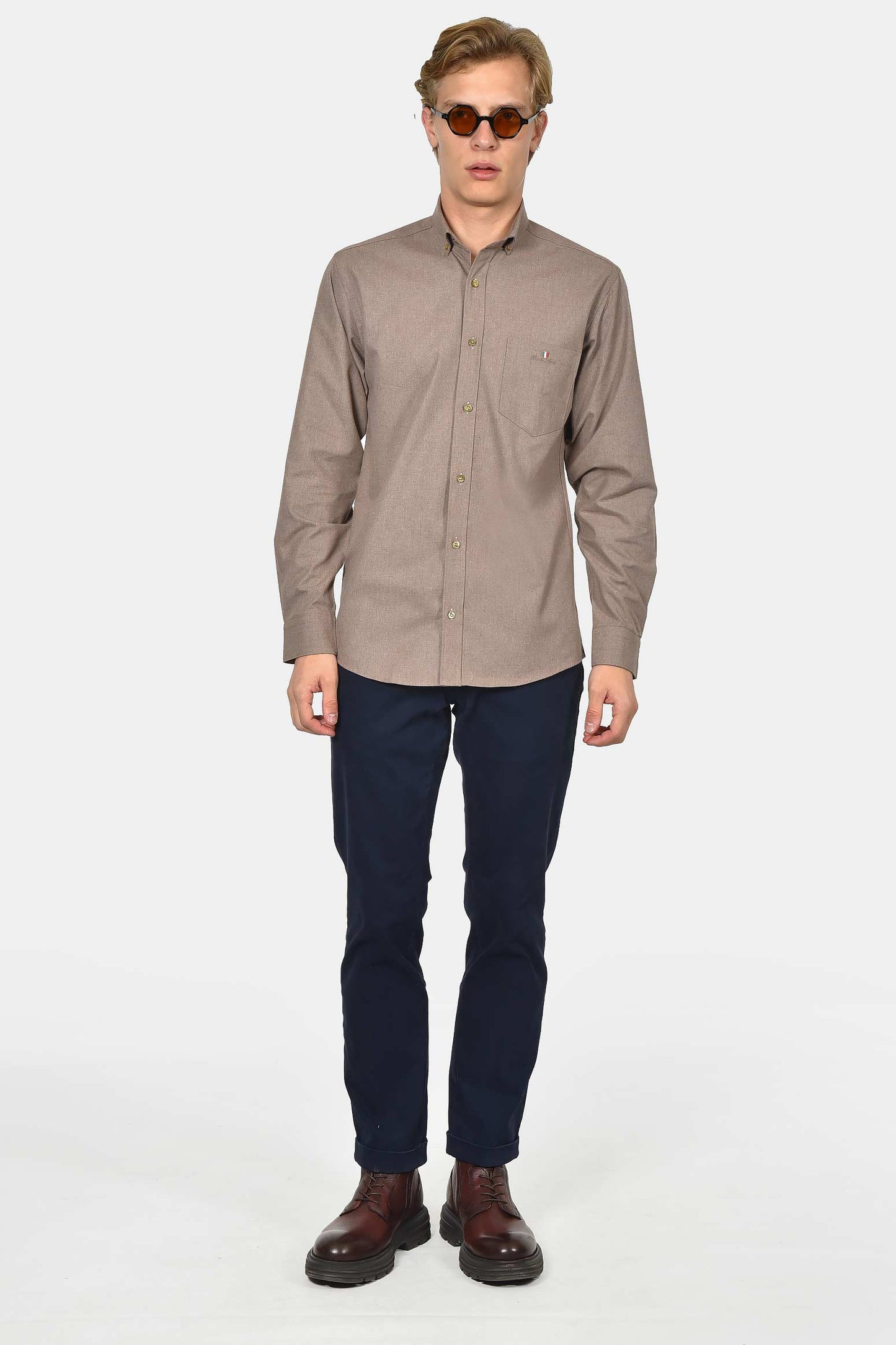 ανδρικό-button-down-πουκάμισο-φανέλα-normal-fit