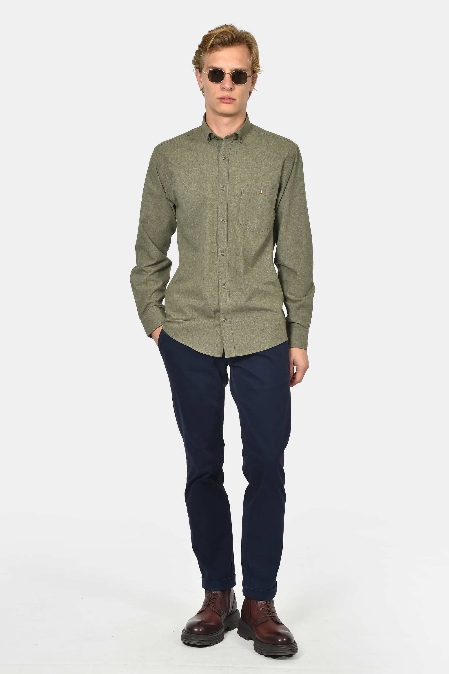 ανδρικό-button-down-πουκάμισο-φανέλα-normal-fit