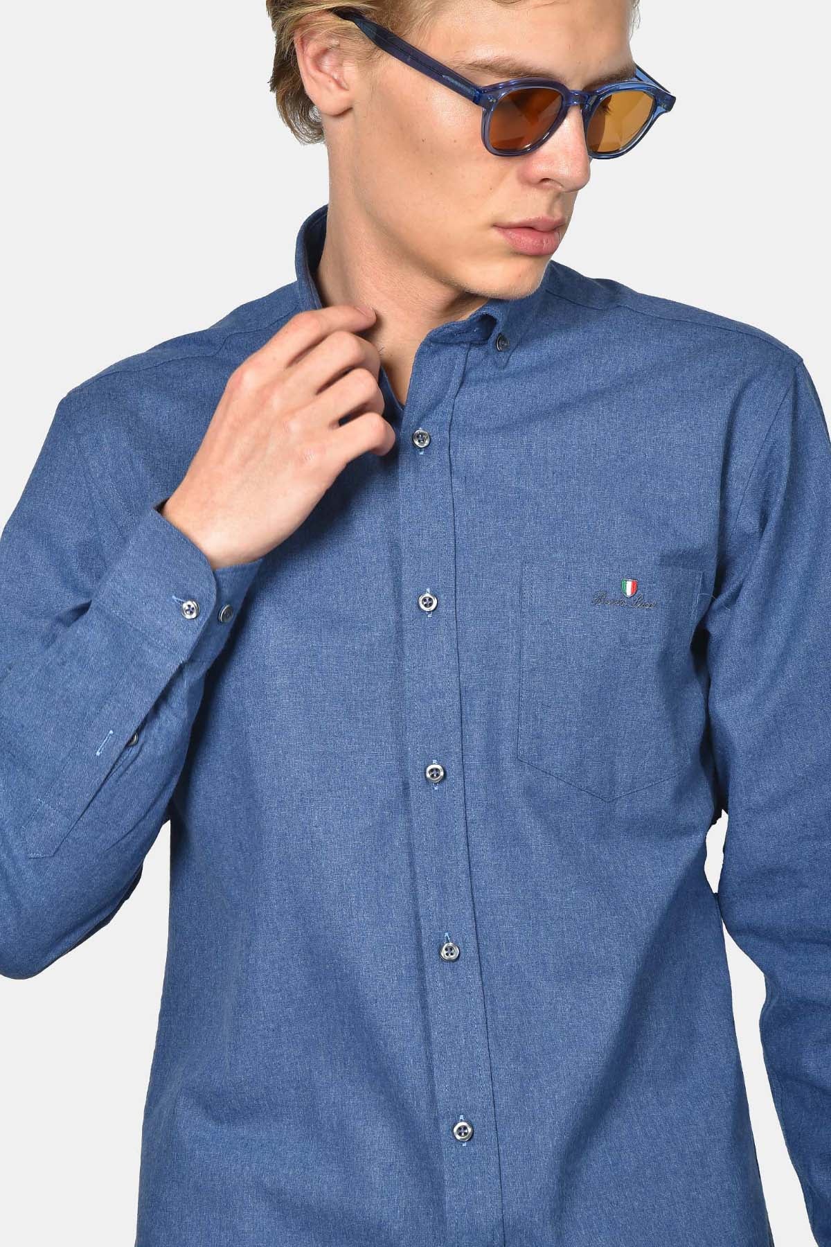 ανδρικό-button-down-πουκάμισο-φανέλα-normal-fit