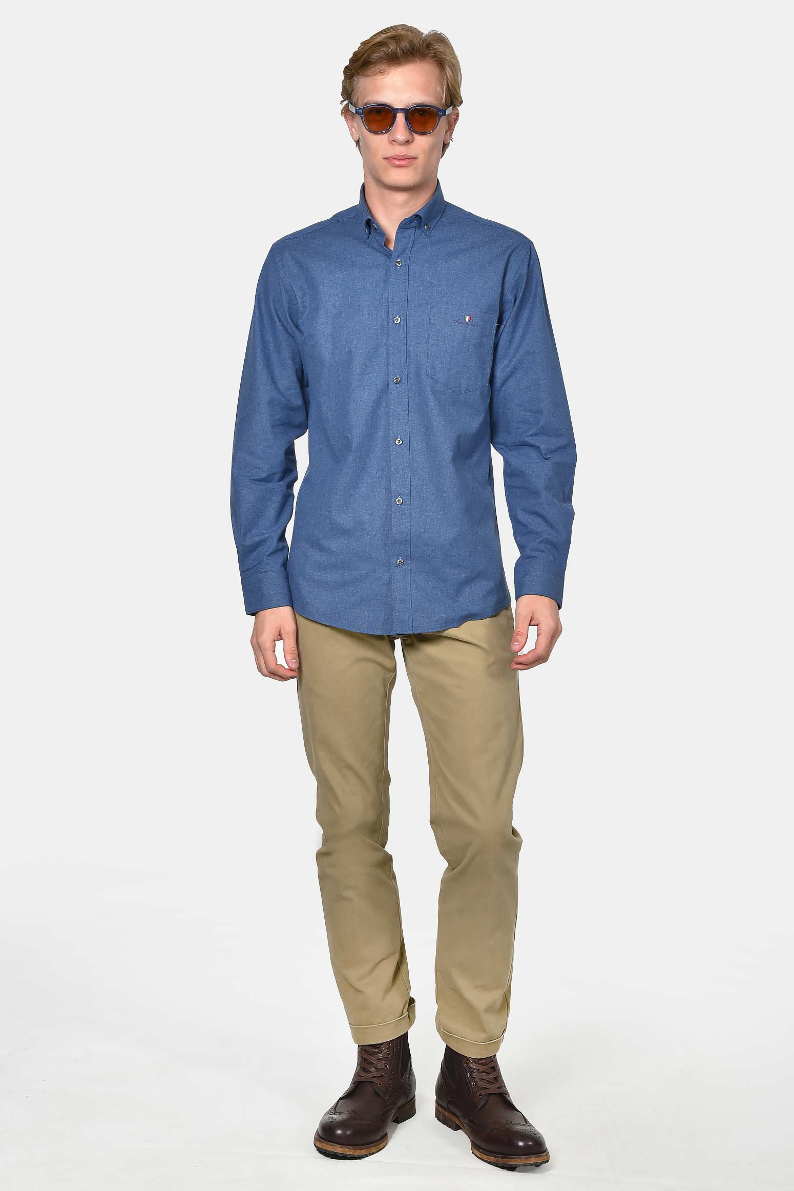 ανδρικό-button-down-πουκάμισο-φανέλα-normal-fit