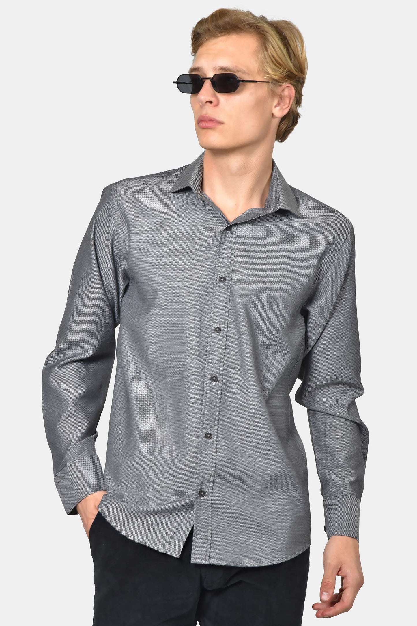 ανδρικό-normal-fit-πουκάμισο-με-διχρωμία-στην-ύφανση