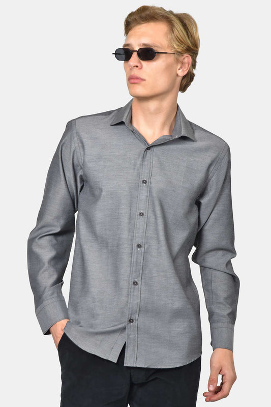ανδρικό-normal-fit-πουκάμισο-με-διχρωμία-στην-ύφανση