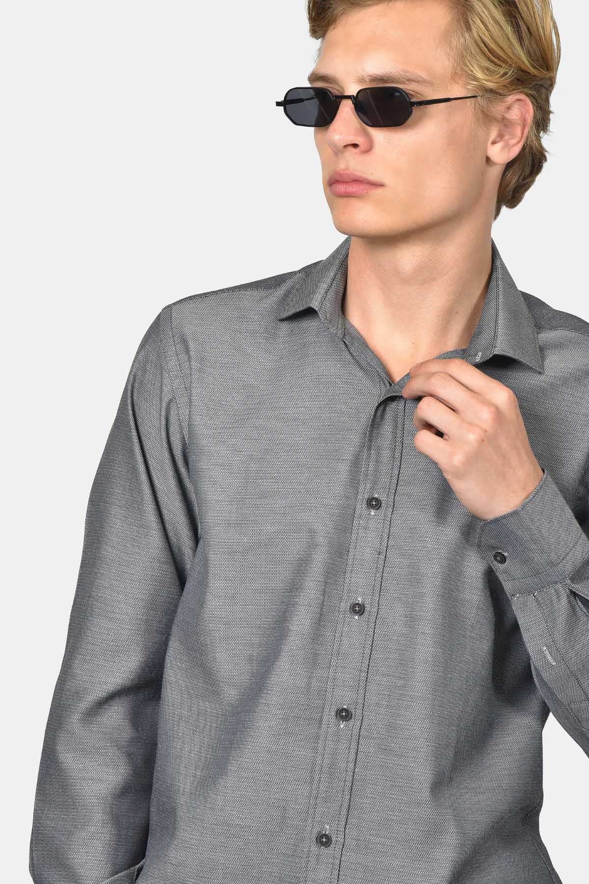 ανδρικό-normal-fit-πουκάμισο-με-διχρωμία-στην-ύφανση