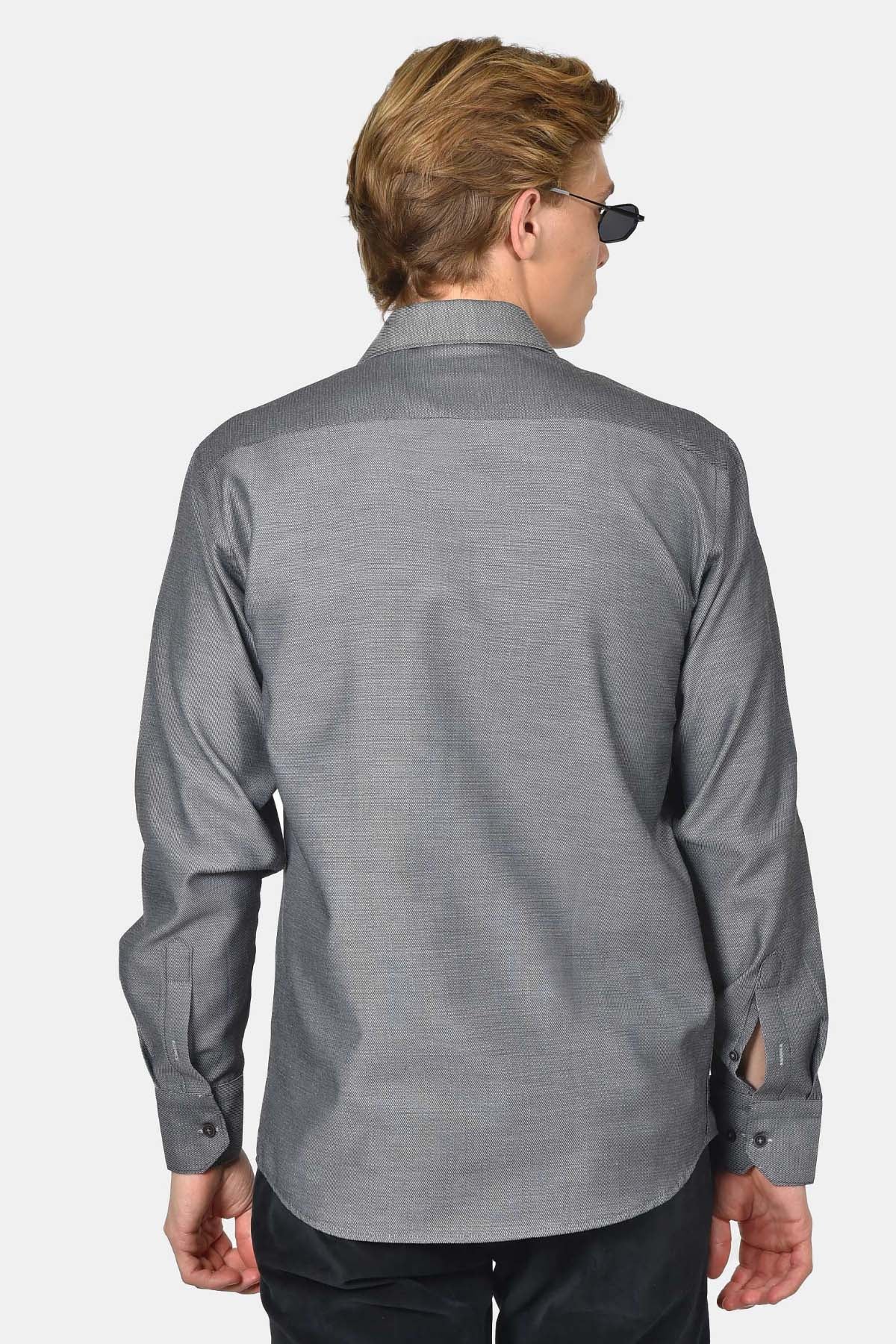 ανδρικό-normal-fit-πουκάμισο-με-διχρωμία-στην-ύφανση