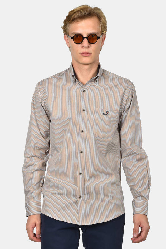 ανδρικό-ριγέ-πουκάμισο-normal-fit-με-κέντημα-στήθους-&-ανάλαφρη-υφή