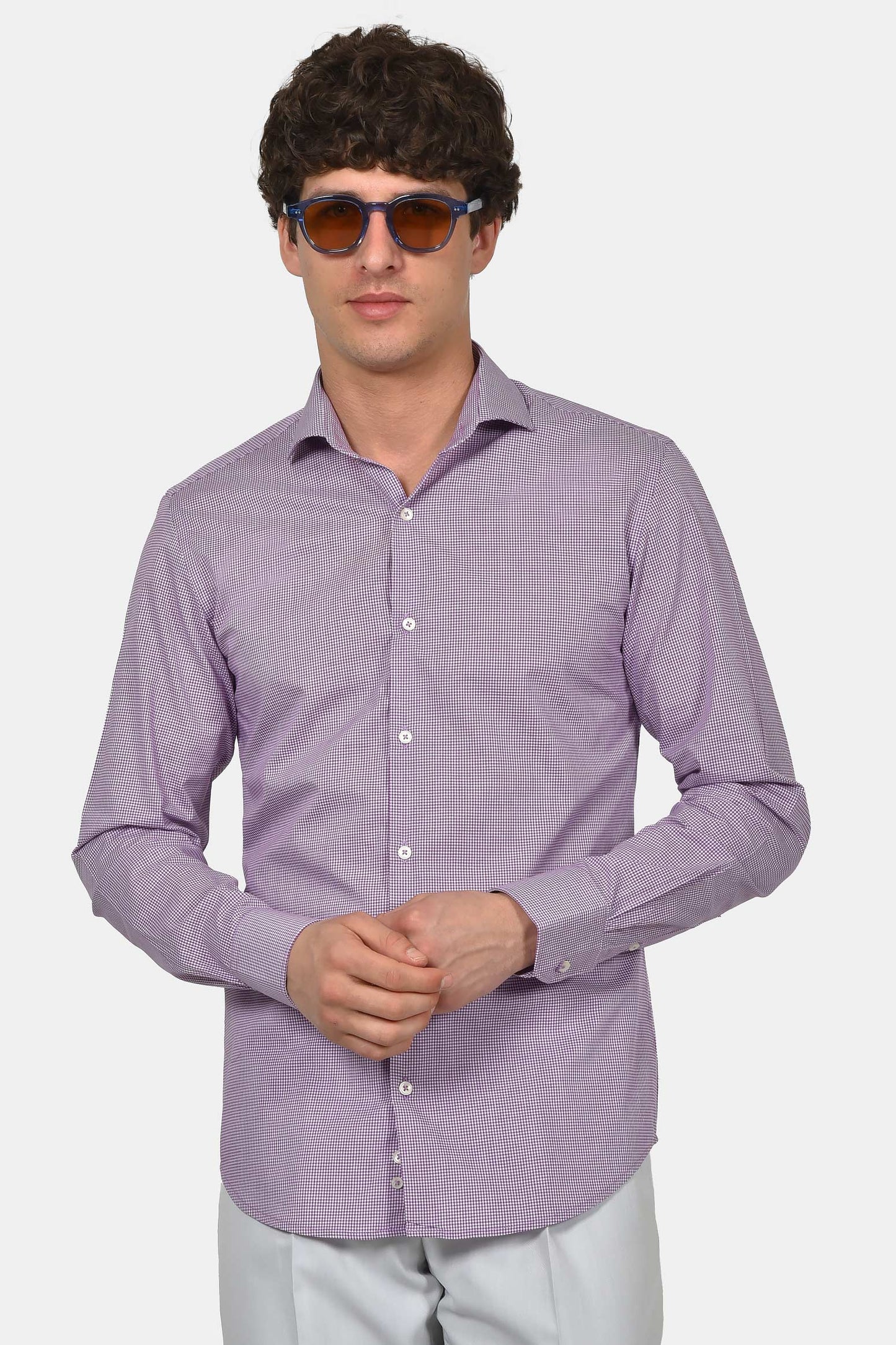 ανδρικό-επίσημο-πουκάμισο-normal-fit-από-100%-βαμβάκι-με-διακριτικό-μικρό-καρό