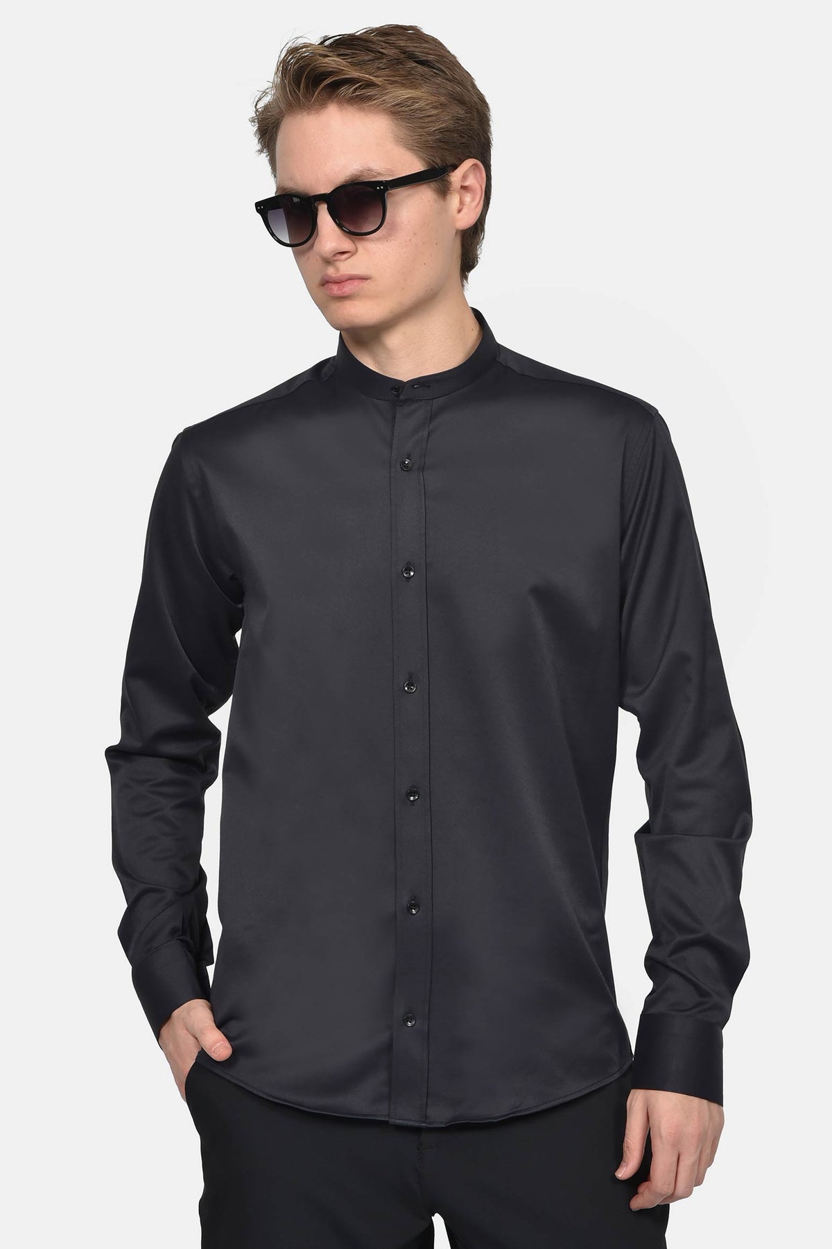 ανδρικό-επίσημο-πουκάμισο-με-γιακά-μάο-slim-fit-&-σατέν-όψη-για-μοντέρνο-στυλ