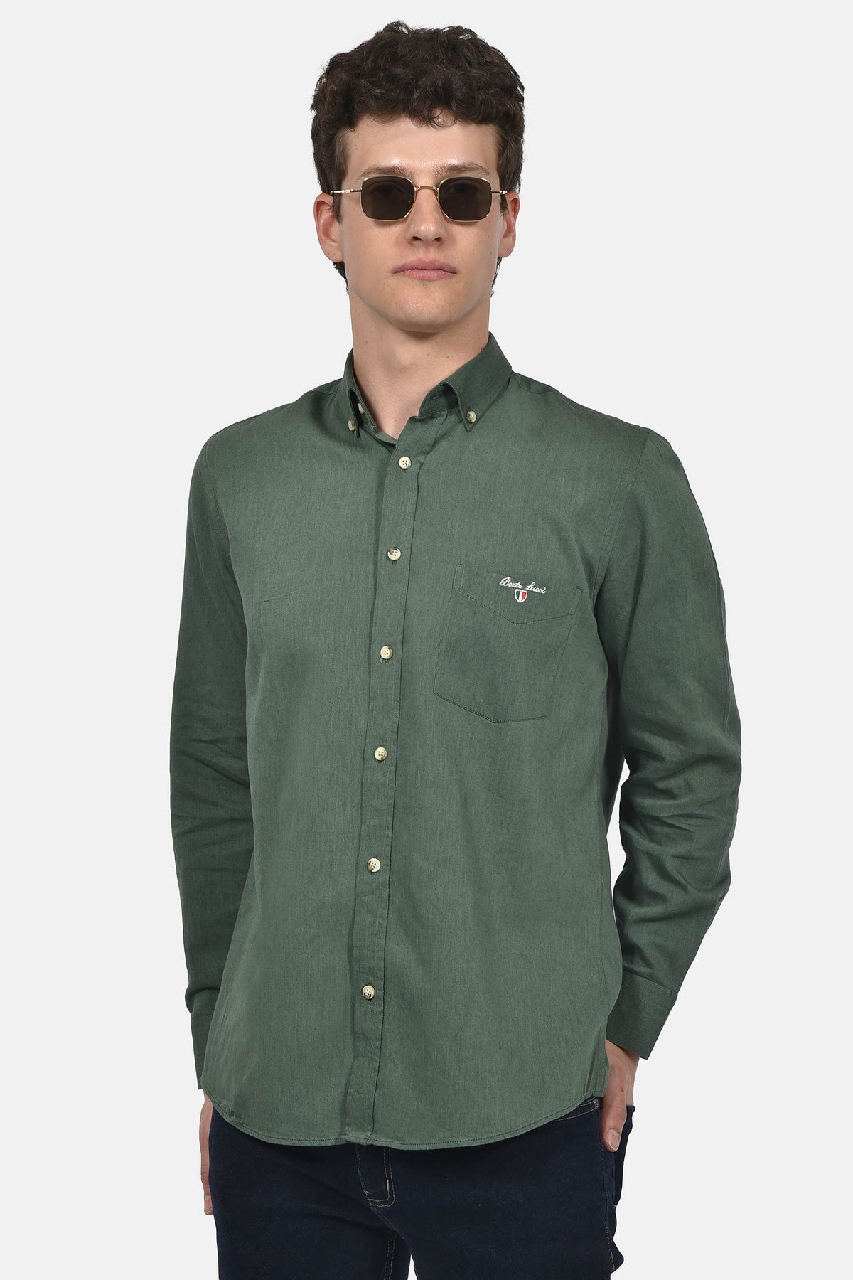 ανδρικό-button-down-πουκάμισο-100%-βαμβάκι-regular-fit-για-κομψή-εμφάνιση