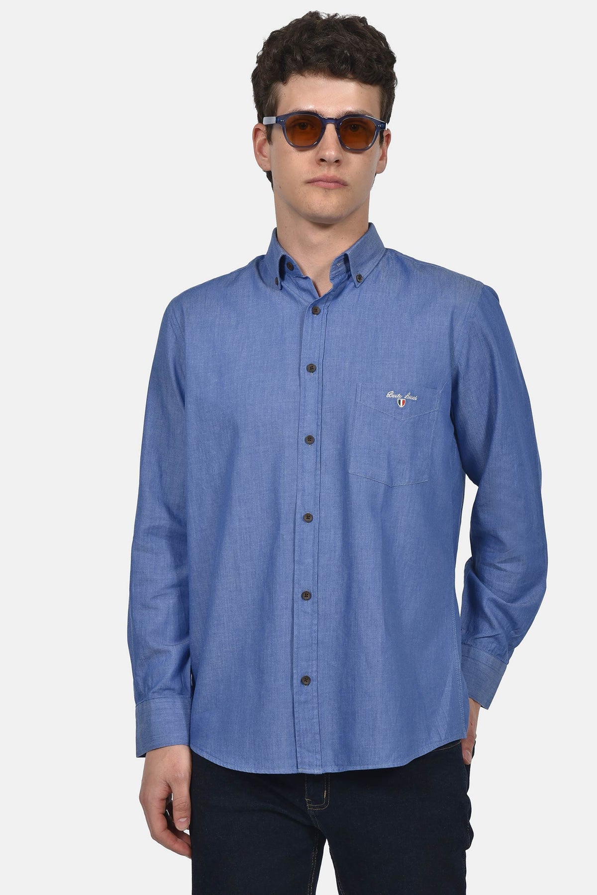 ανδρικό-button-down-πουκάμισο-100%-βαμβάκι-regular-fit-για-κομψή-εμφάνιση