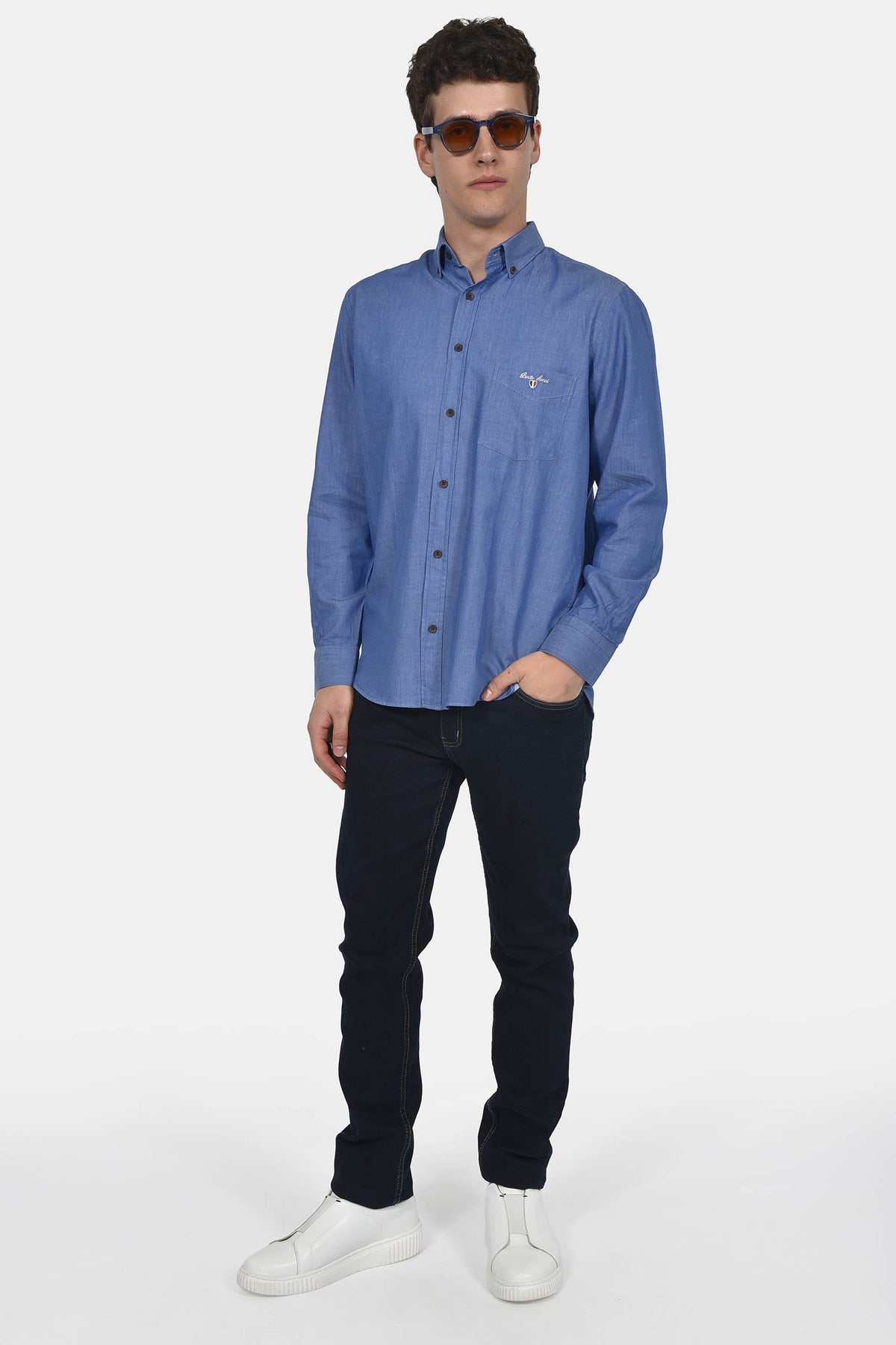 ανδρικό-button-down-πουκάμισο-100%-βαμβάκι-regular-fit-για-κομψή-εμφάνιση