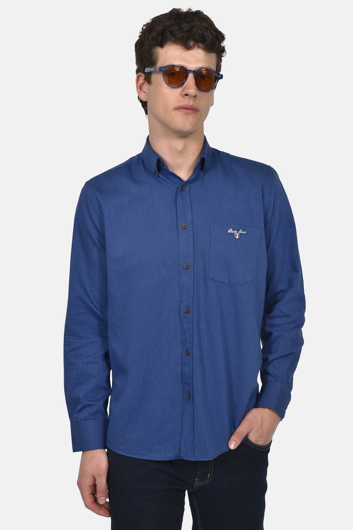 ανδρικό-button-down-πουκάμισο-100%-βαμβάκι-regular-fit-για-κομψή-εμφάνιση