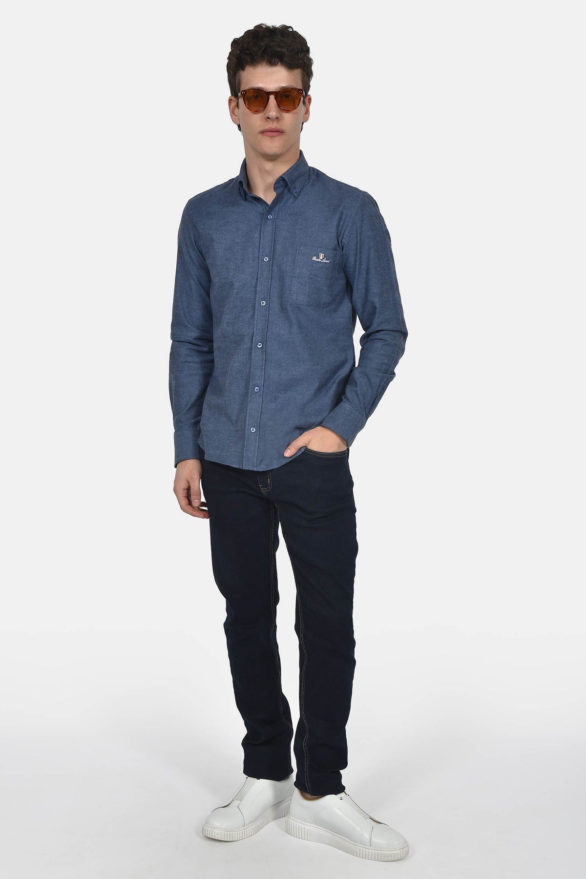 ανδρικό-button-down-πουκάμισο-100%-βαμβάκι-normal-fit-για-καθημερινές-εμφανίσεις
