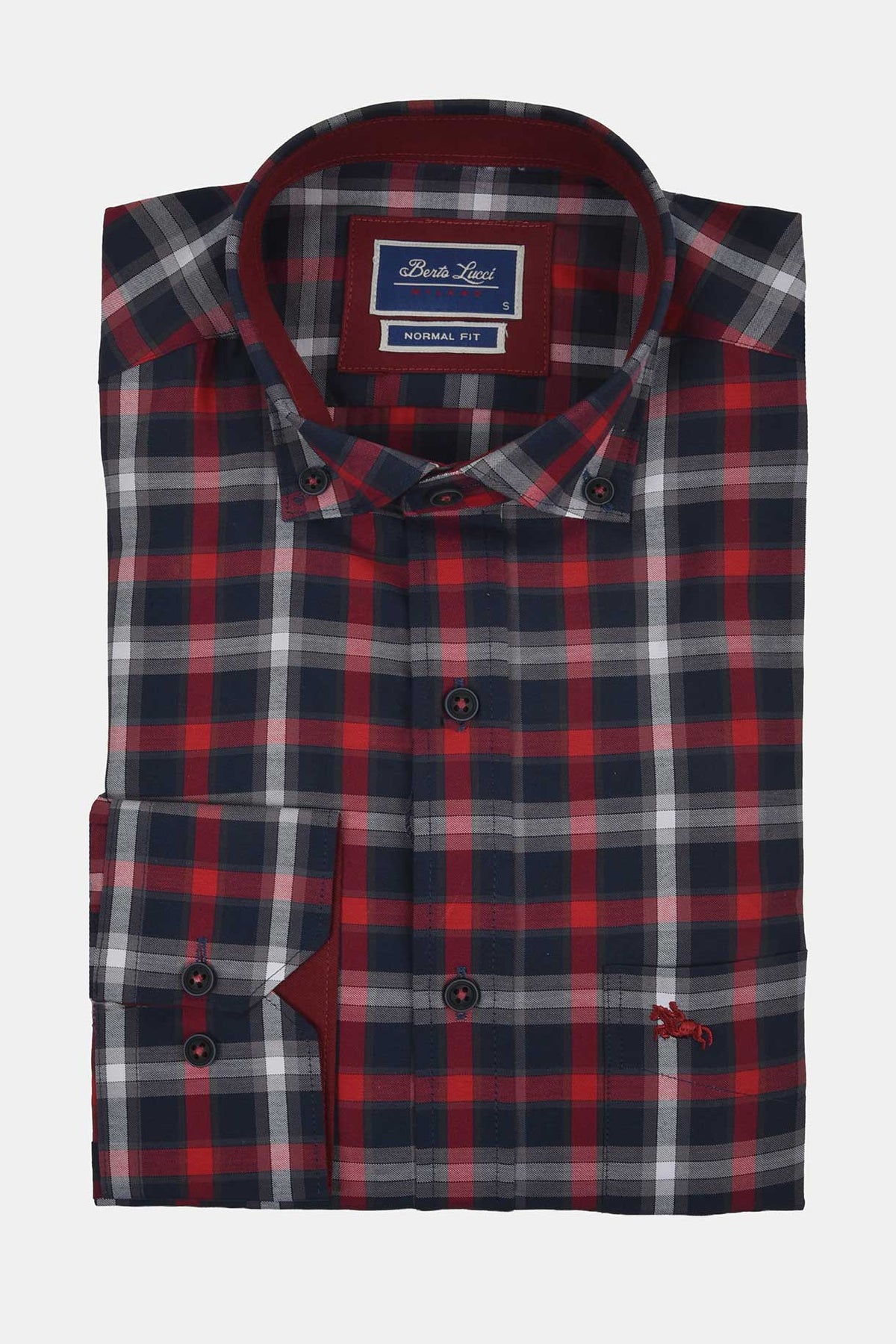 ανδρικό-καρό-πουκάμισο-normal-fit-με-button-down-γιακά-για-κάθε-μέρα