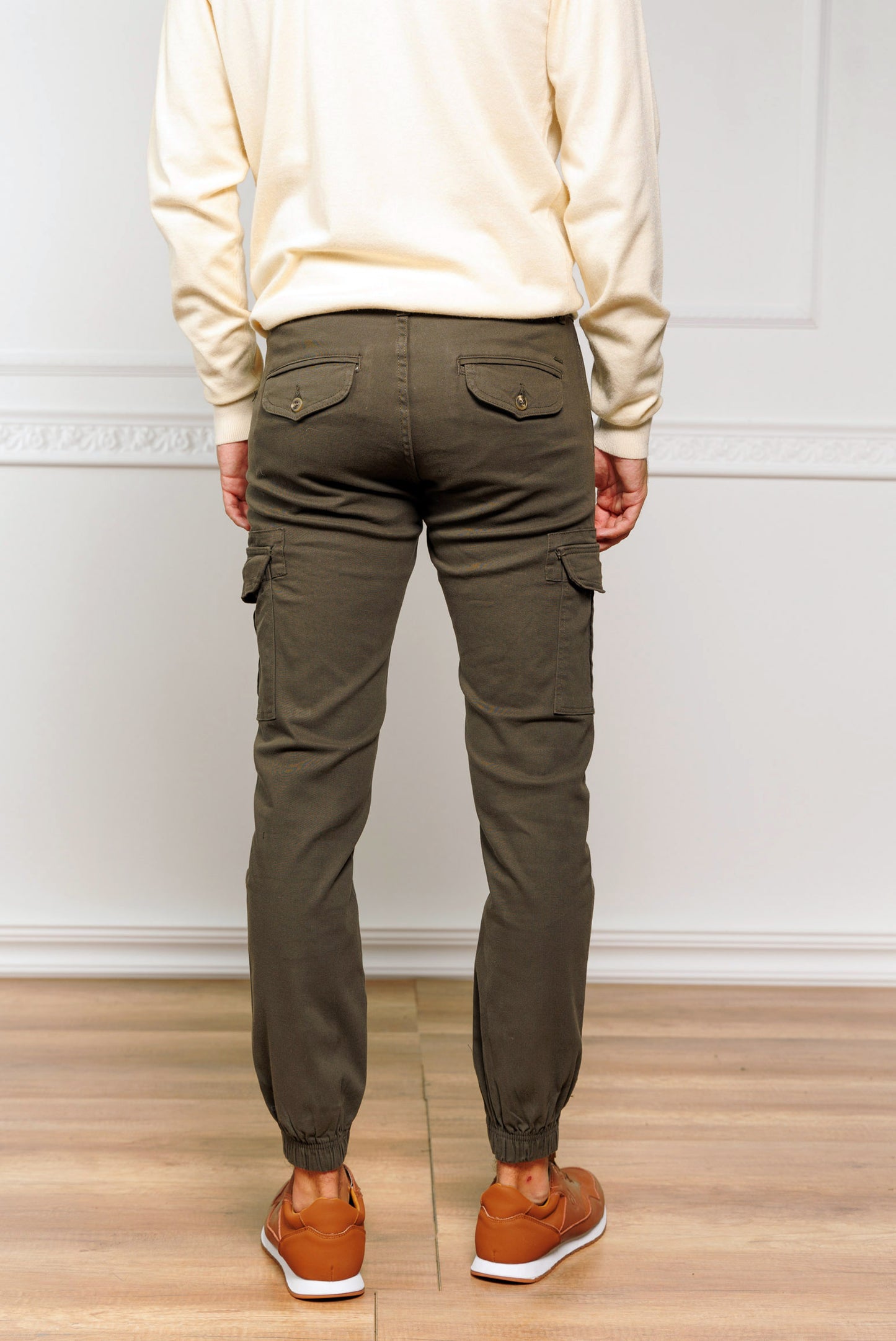 ανδρικό-παντελόνι-cargo-100%-βαμβάκι-με-λάστιχο