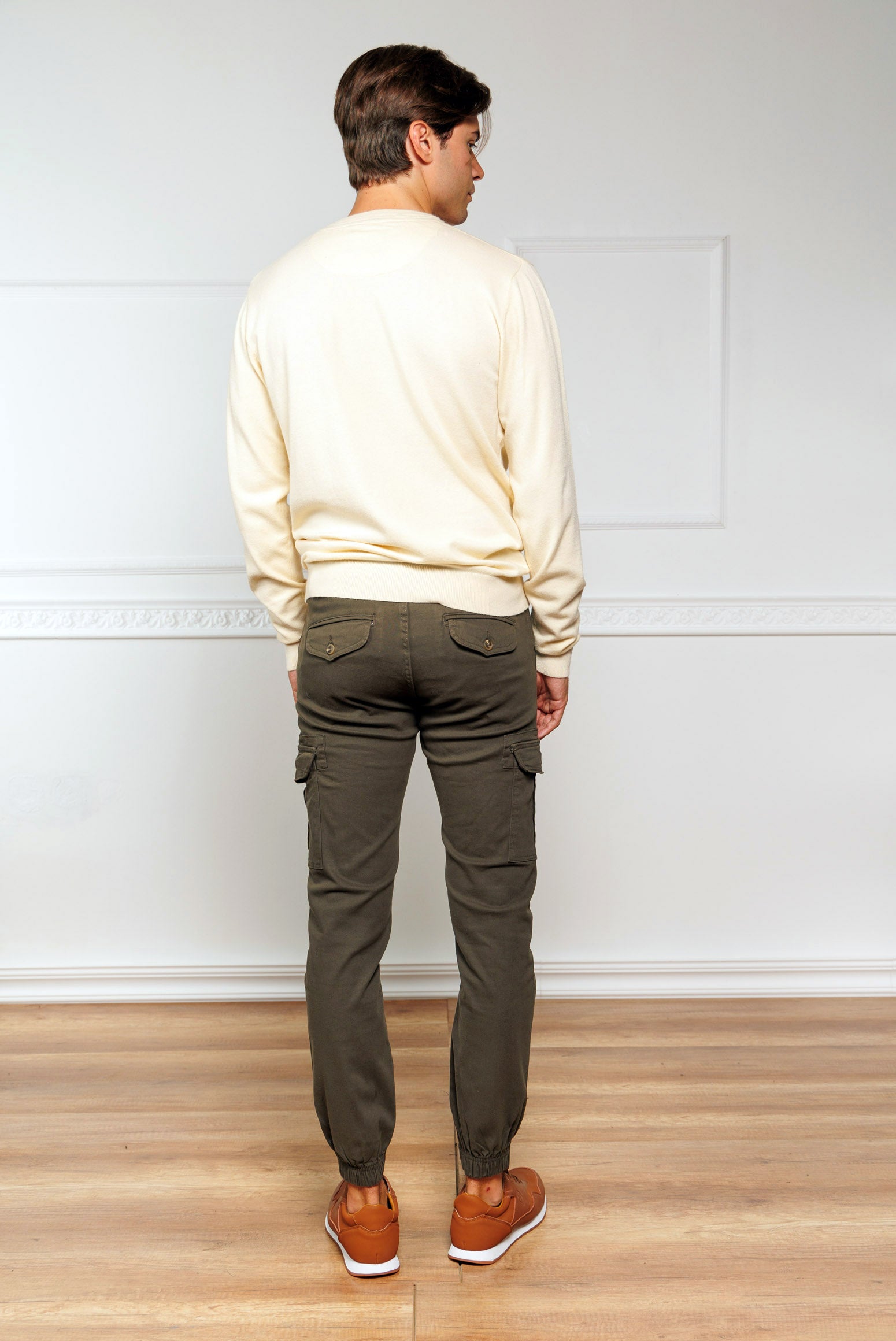 ανδρικό-παντελόνι-cargo-100%-βαμβάκι-με-λάστιχο