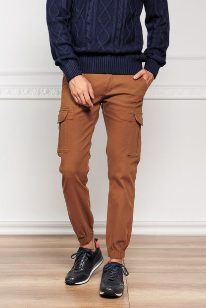 ανδρικό-παντελόνι-cargo-100%-βαμβάκι-με-λάστιχο